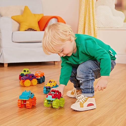 Miniatura 2 de Battat Mini Monster Trucks - Juego de 6 mini camiones para niños pequeños en bolsa de almacenamiento durante 2 años