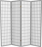 Vista 17 de Red Lantern Pantalla Shoji de 6 pies de alto, color nogal, 3 paneles