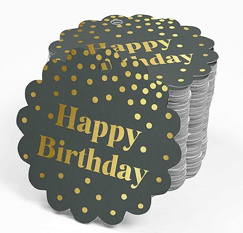 Miniatura 41 de Etiquetas colgantes para botellas de feliz cumpleaños, paquete de 100 unidades Blanco,Aqua Blue,Negro,Azul,Azul turquesa oscuro,Rosa