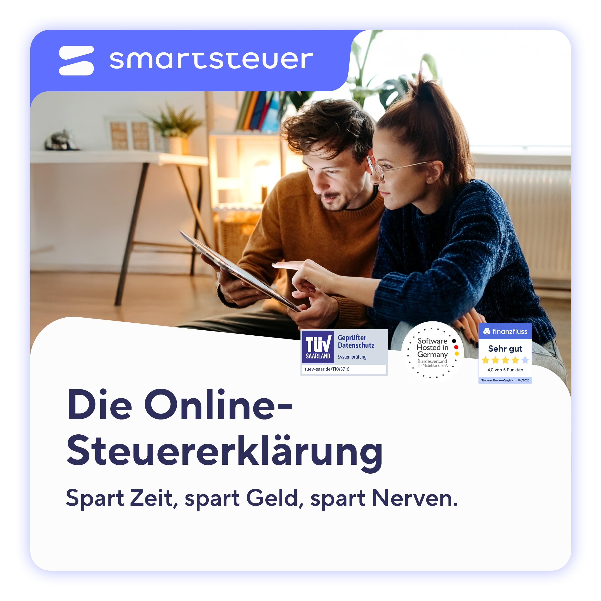smartsteuer 2026 - Steuersoftware für das Jahr 2025 | Inklusive 5 Abgaben | Für Arbeitnehmer, Rentner & Selbständige | Inklusive betrieblicher Steuererklärungen | Aktivierungscode per Email