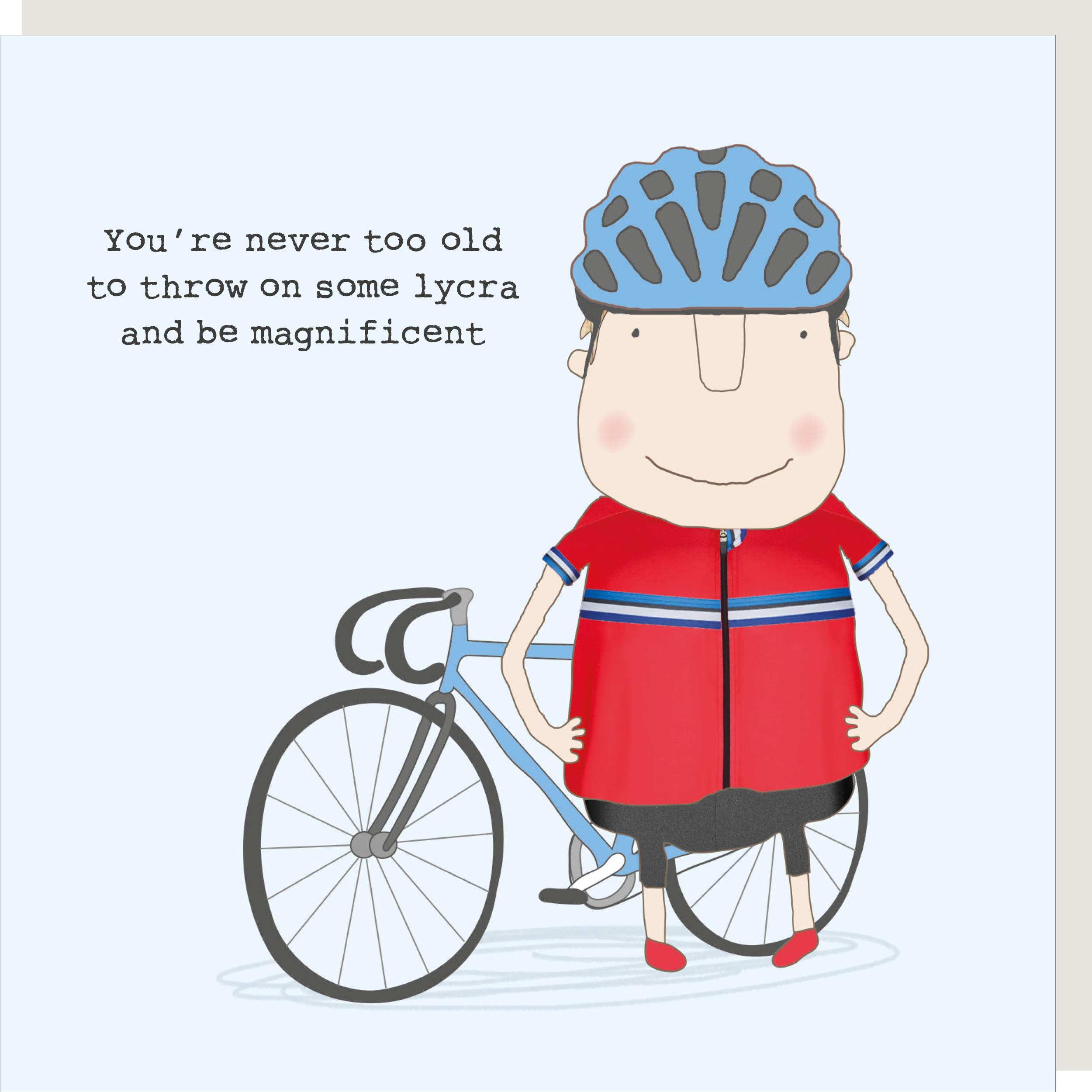 Funny Birthday Card ‘Lycra’ - Rosie Made A Thing Greeting Card - Gin & Frolics
