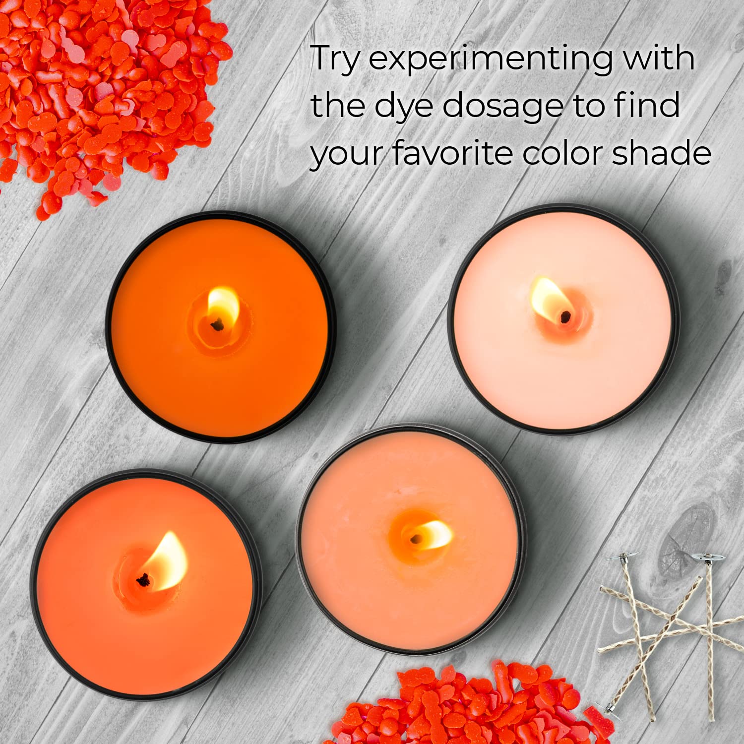 Candle Wax Colouring Set - 30 Colors Liquid Candle Wax Dye for Candle Making, Highly Concentrated Candle Dye for Soy Wax, Paraffin Wax, with Candle Wick, Wick Locator - 10ml Each