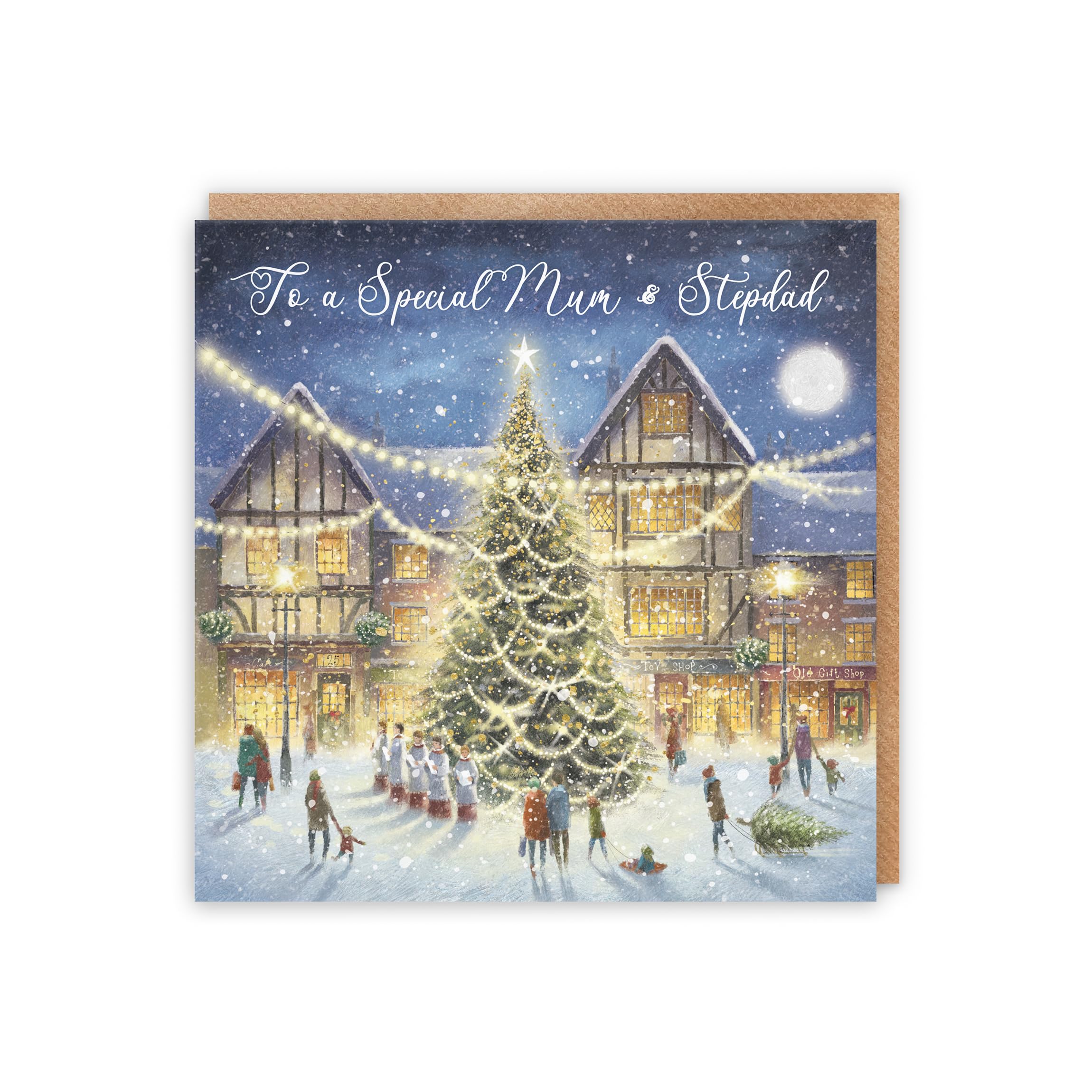 Hunts England, Mum And Stepdad Christmas Card, 'Christmas Eve', To A Special Mum & Stepdad, Milo's Gallery Collection - Image 3
