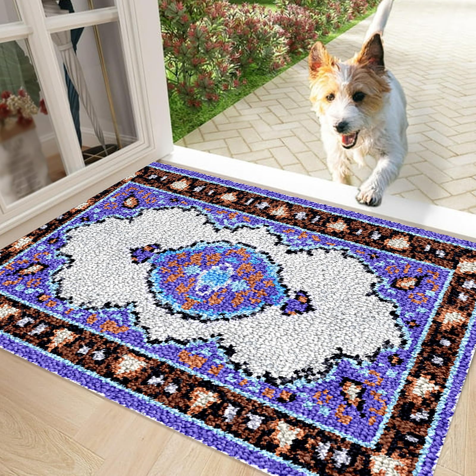 Tappeto Kit da Ricamo, Kit Gancio di Chiusura Tappeto 69 x 102 cm