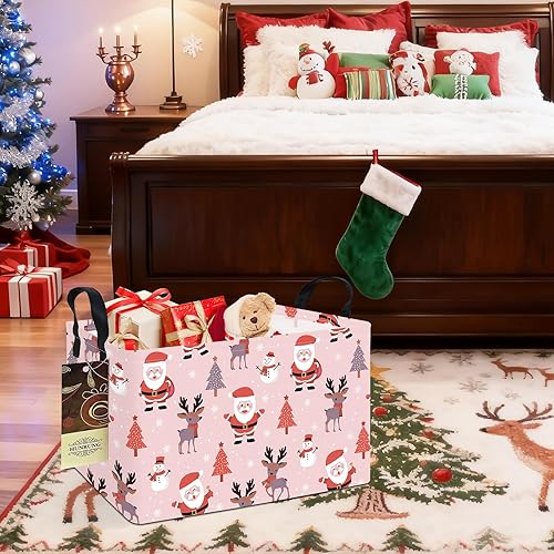 Miniatura 161 de HUNRUNG Cesta rectangular de almacenamiento de lona, bonita cesta organizadora de lona para mascotas, juguetes de niños, libros, ropa, perfecta