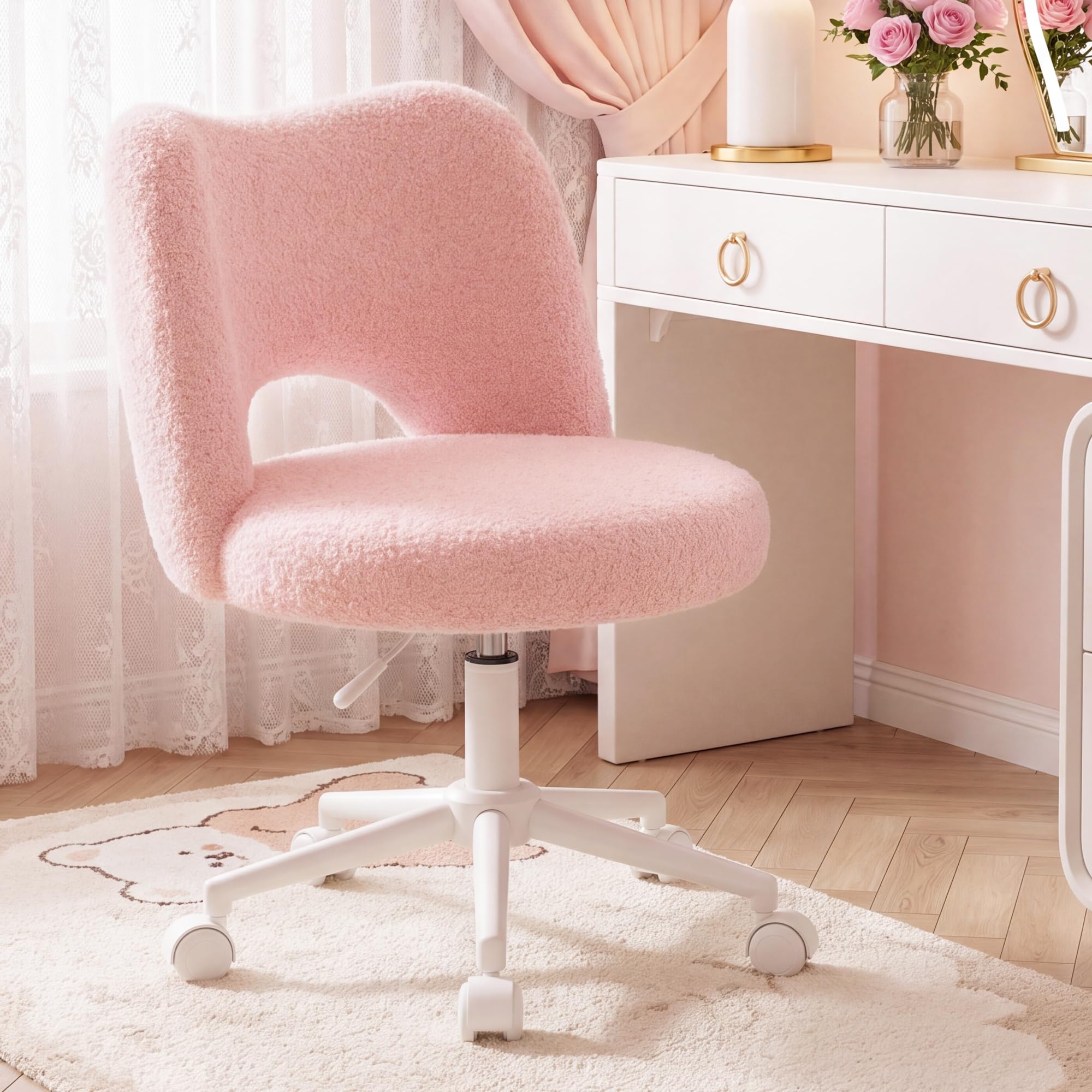 DurayLoly Vanity Chair Pink