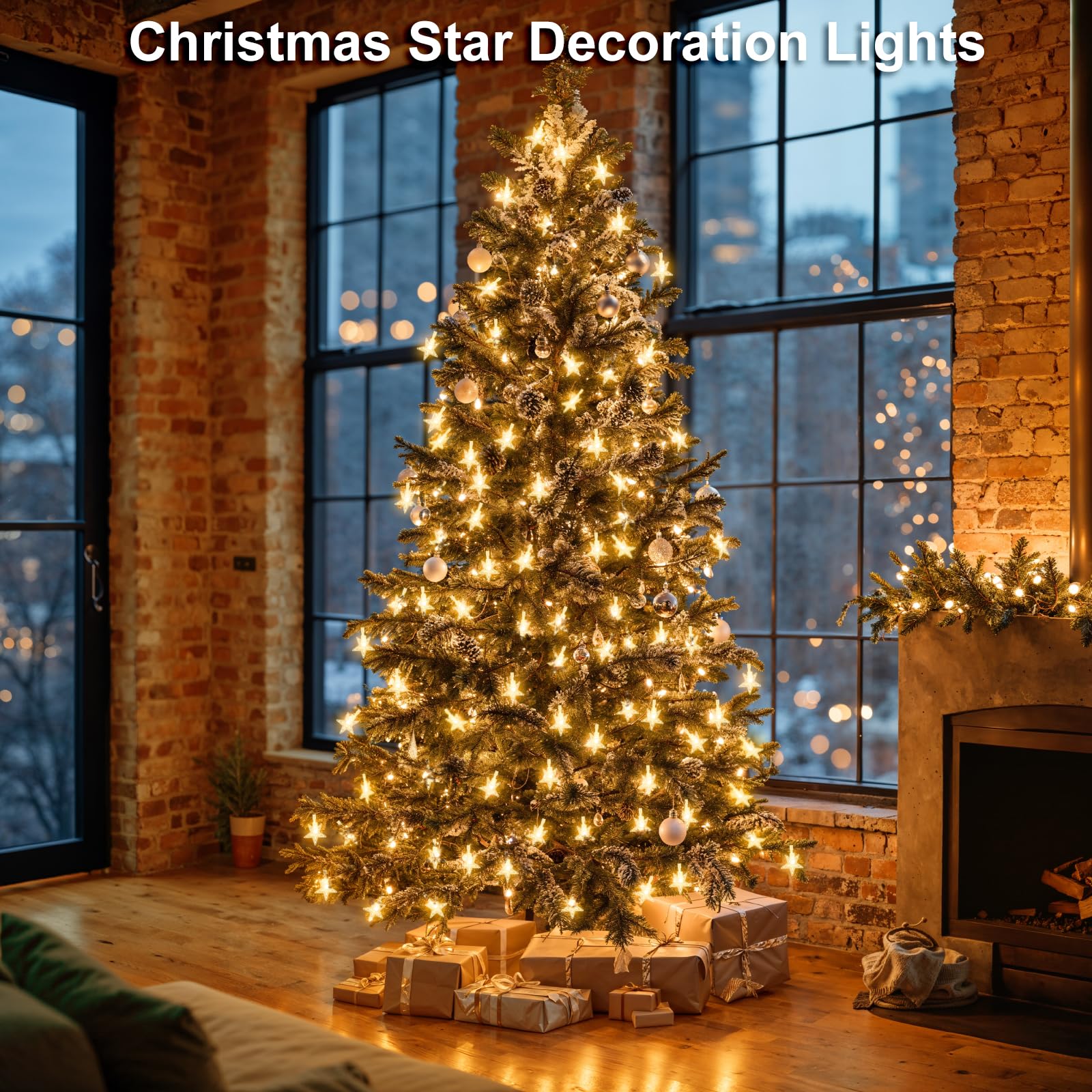 Catena Luminosa Stelle LED 6 Metri - 40 Luci Con Timer Per Interni Ed