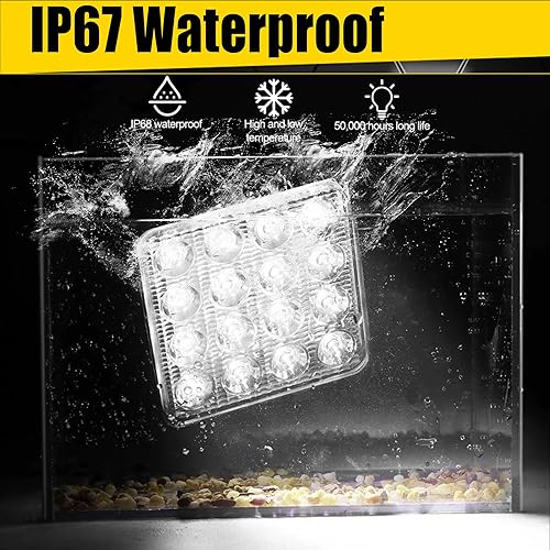 Miniatura 5 de Luces LED de trabajo de 48 W para camión, 10 unidades de 4.5 pulgadas cuadradas de luz de cápsula e inundación barra de luz todoterreno apta para
