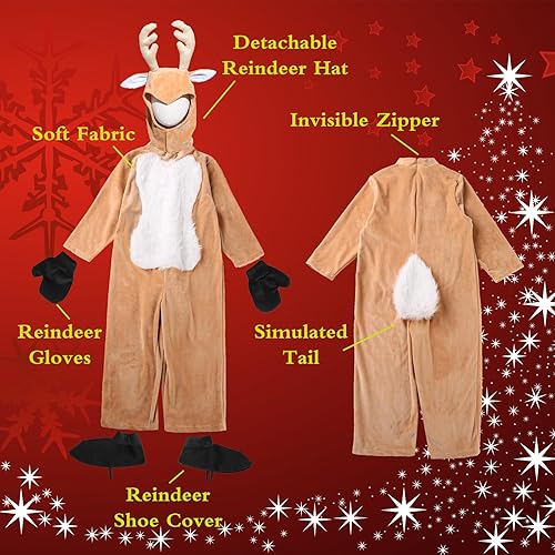 Miniatura 4 de Disfraz de animal para niños, mameluco de animal de Navidad para niño y niña, traje de una pieza de animal de Halloween para niño