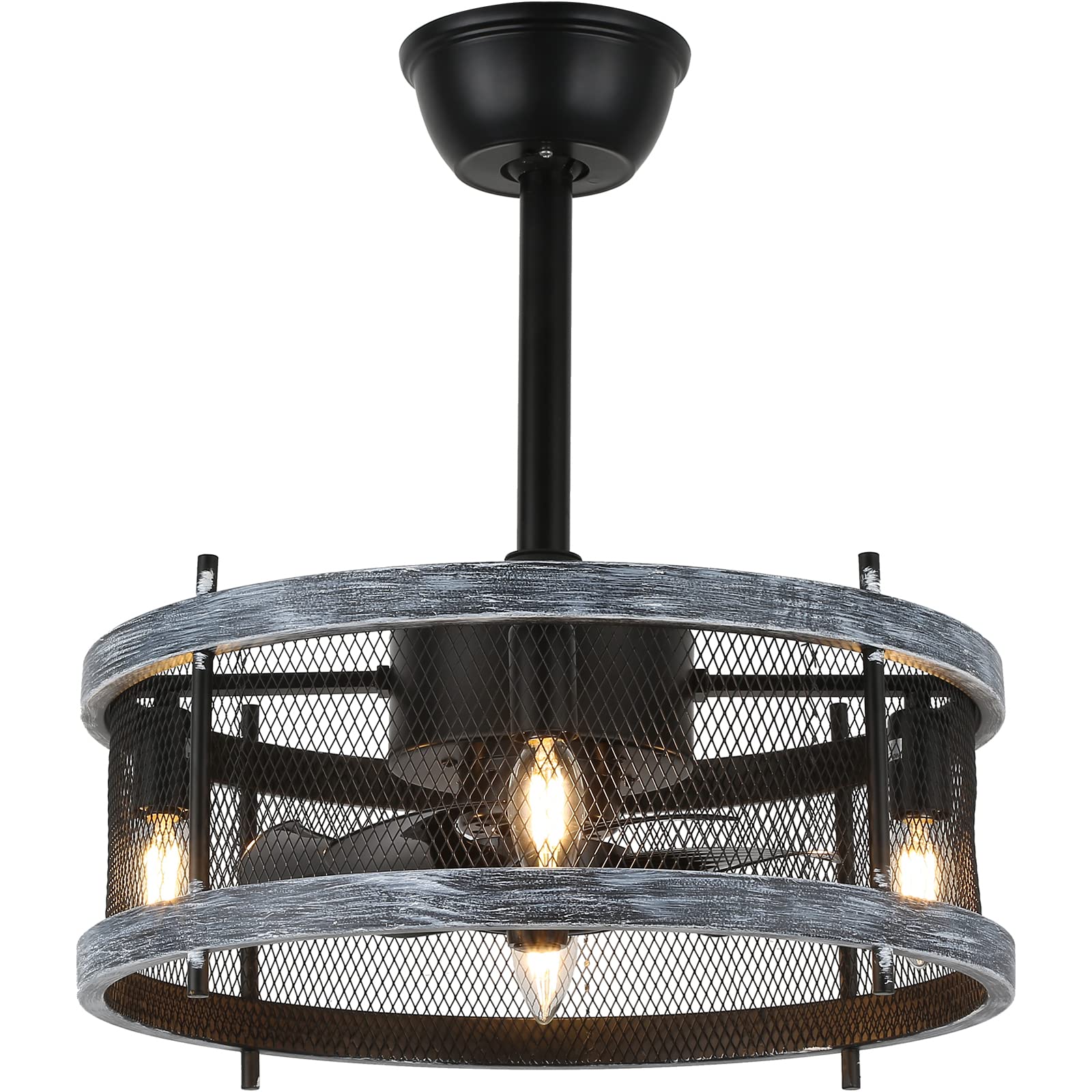 すべて YYEHON Bladeless Ceiling Fan with Lights and Remote Control， 17.7