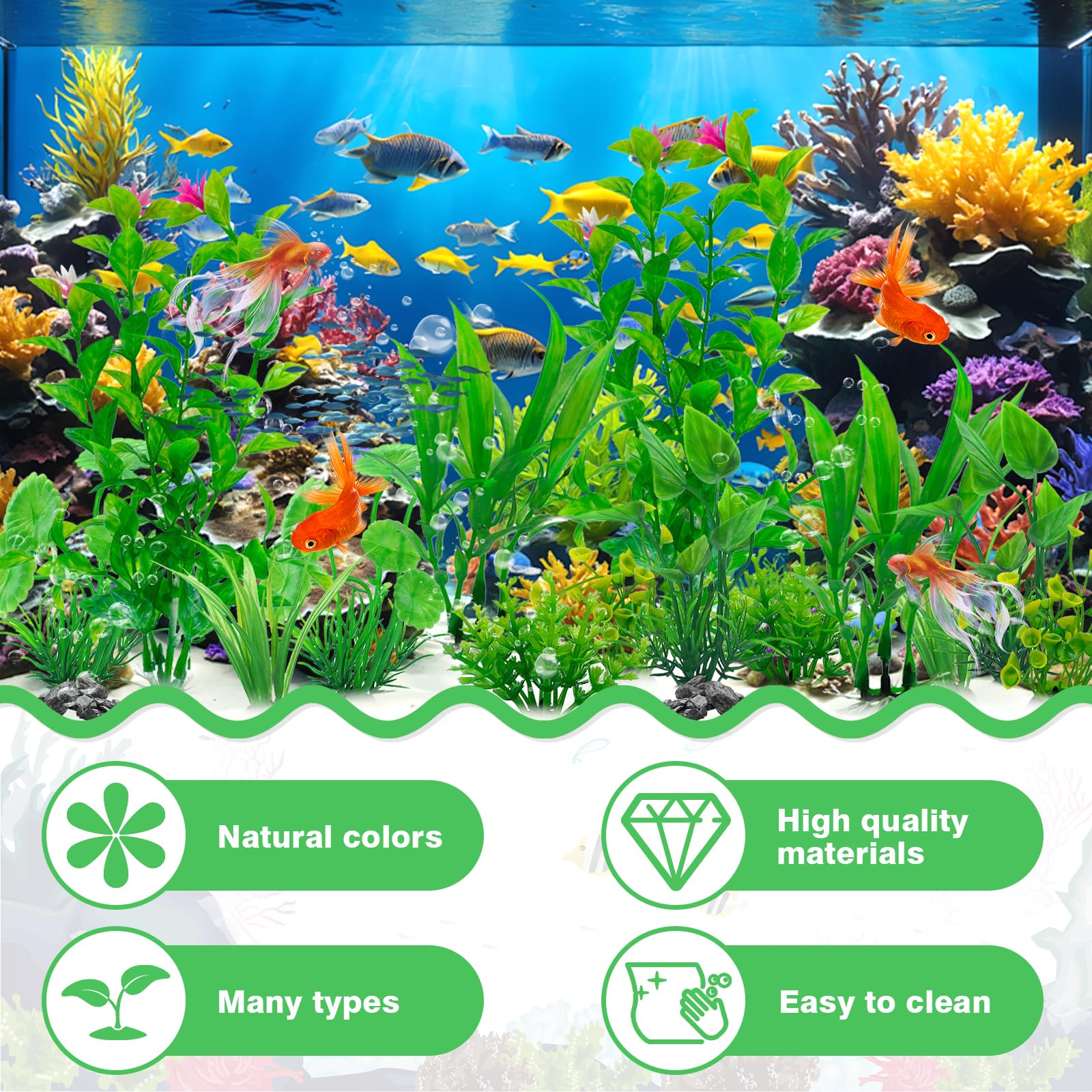 Aquariumplanten Kunstplanten 14 stuks Waterplanten Waterplanten Aquariumplanten Aquariumplanten Waterplanten Aquariumplanten Aquarium voor aquariumdecoraties