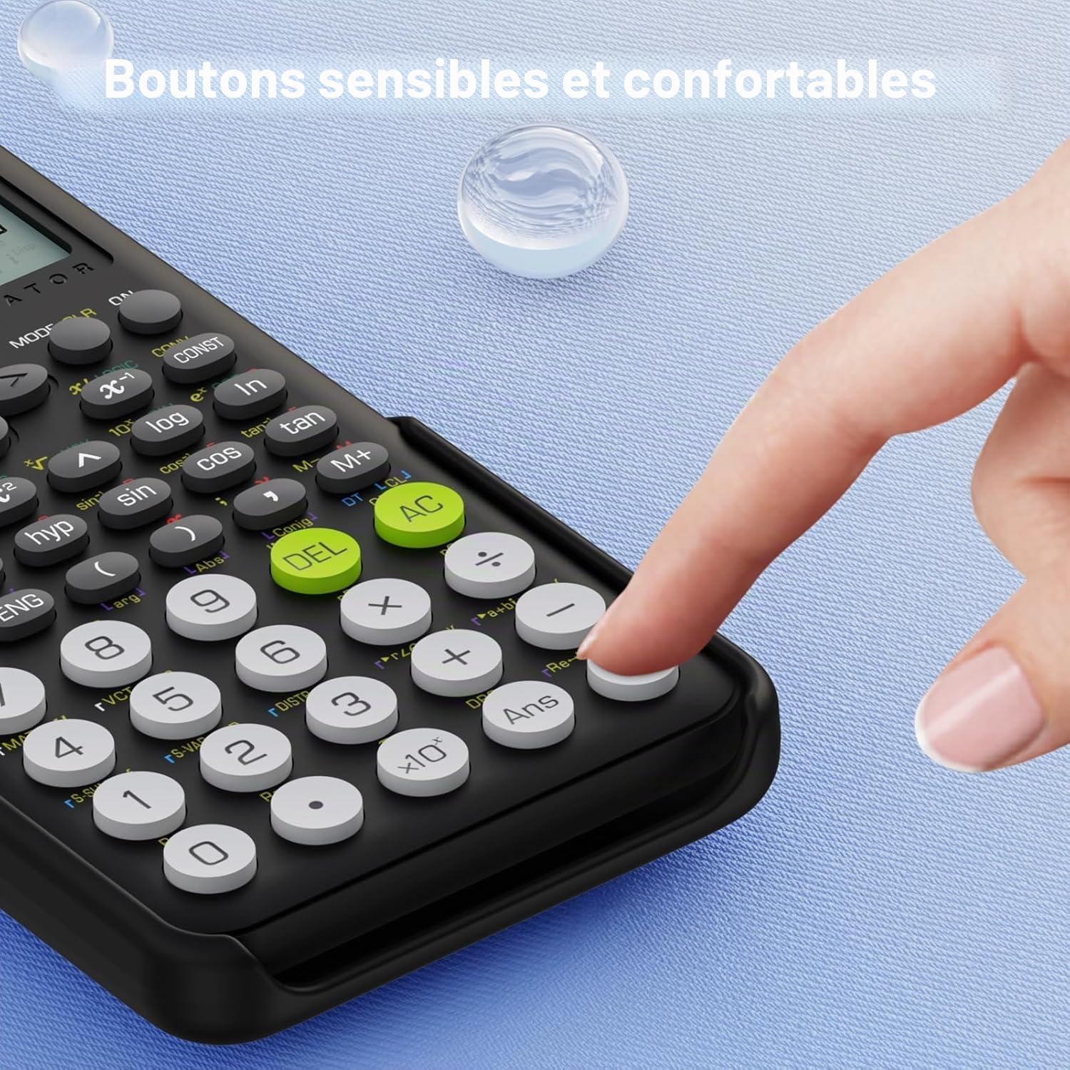 Calculatrices Scientifiques Lot de 8, 401 Fonctions Affichage 2 Lignes Calculatrice de Bureau Collège Lycée