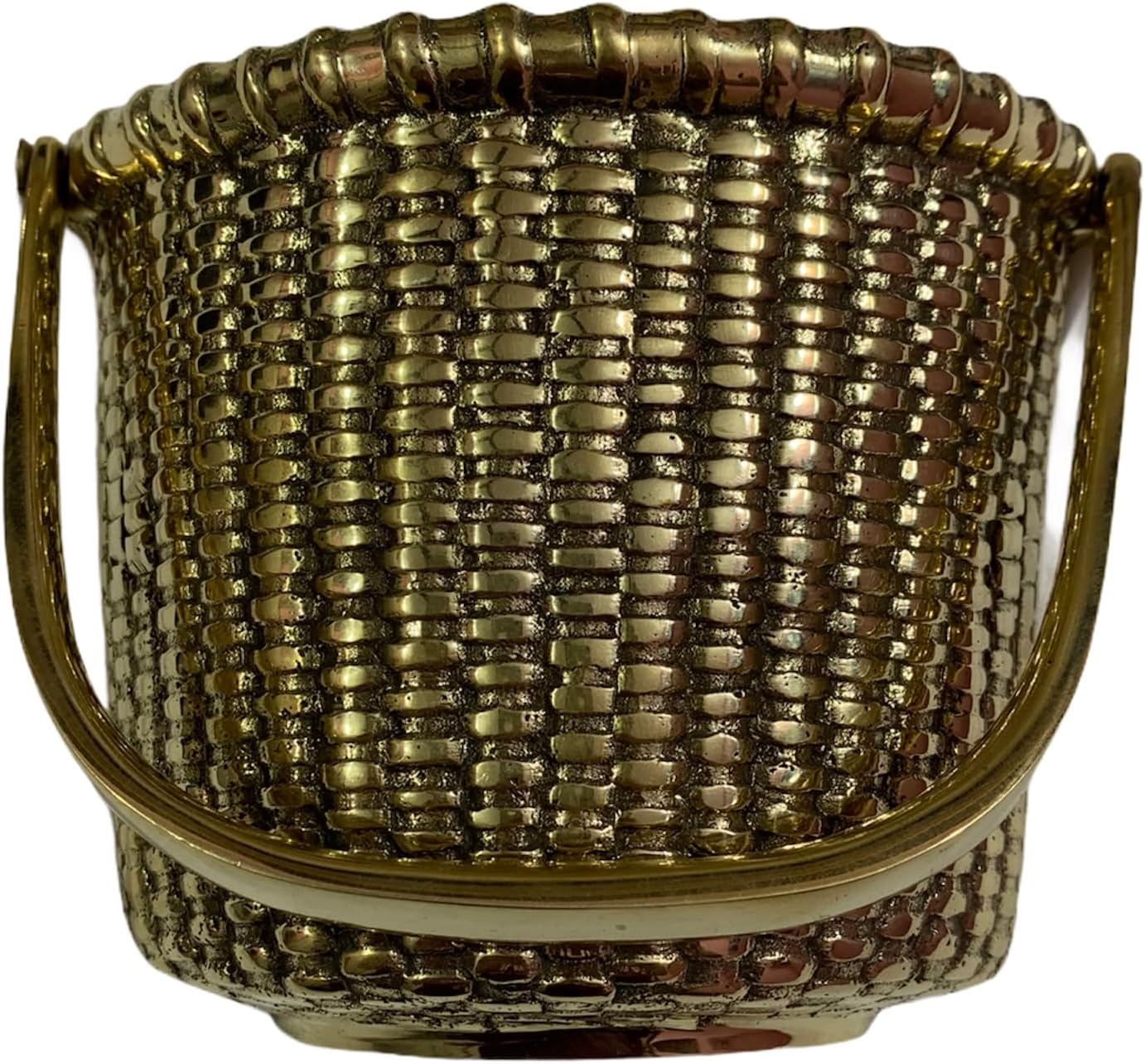 Antique Brass Door Knocker – Handcrafted Woven Design – Vintage Style Front Door Hardware for Home or Office