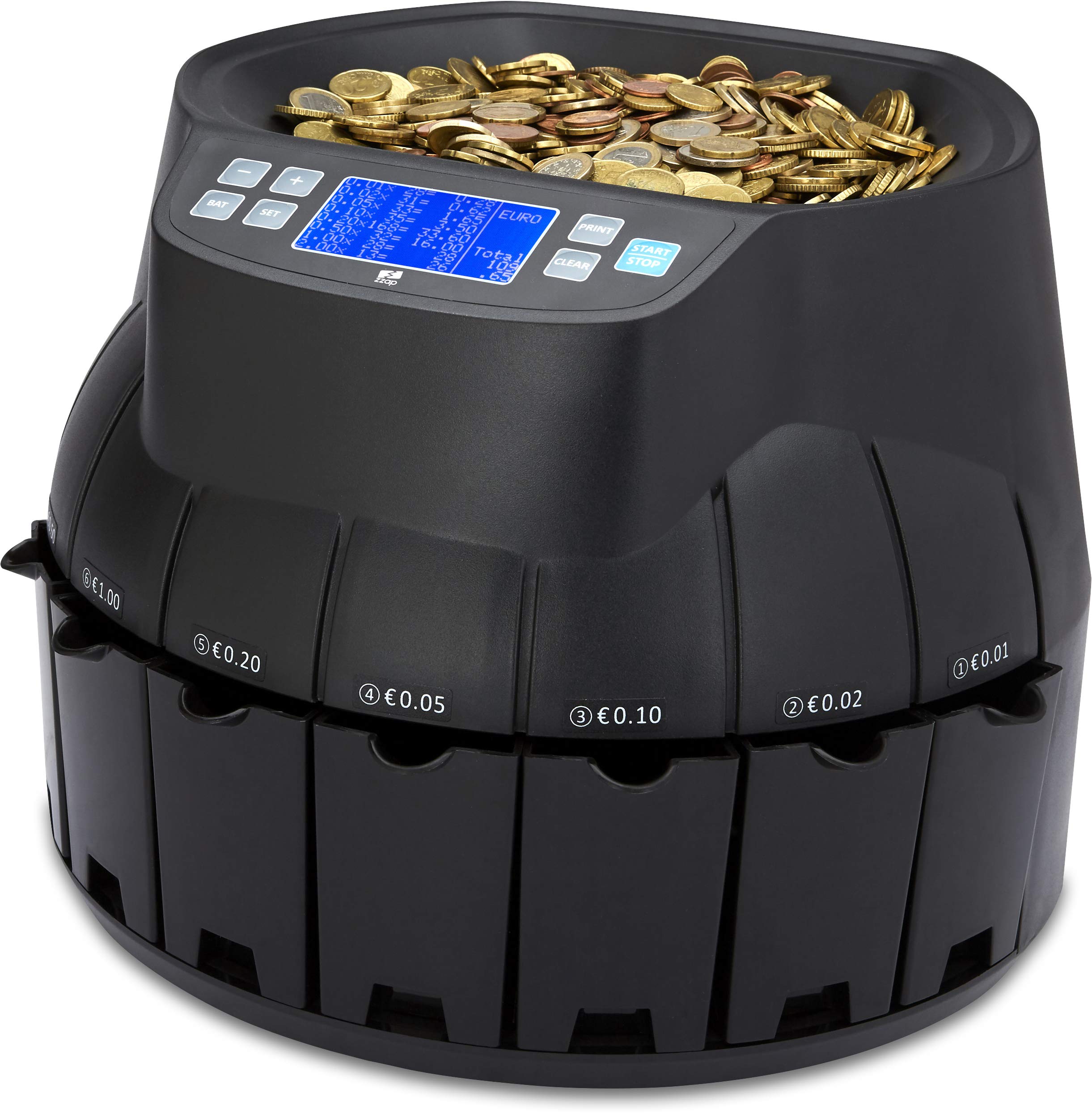 ZZap CS40 Contamonete automatica in euro, Macchina conta-denaro, Macchina conta-soldi