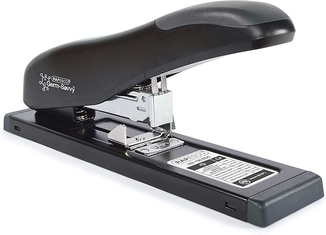 Rapesco 1276 Germ-Savvy Antibacterial: ECO HD-100 Heavy Duty Stapler  Black