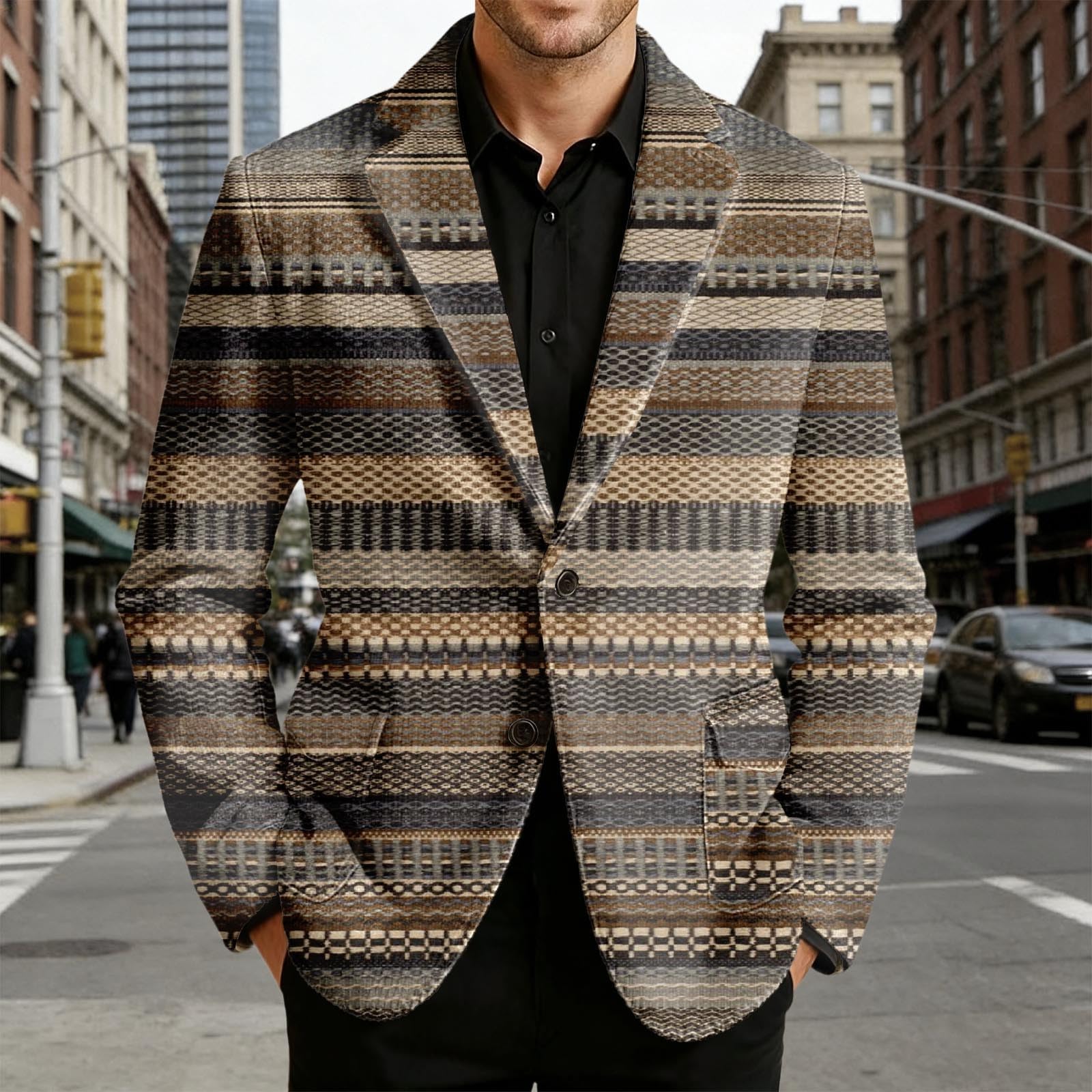 Estampado formal de pana para hombre, estilo esmoquin para chaqueta retro, elegante, casual o para usar en bodas y graduaciones