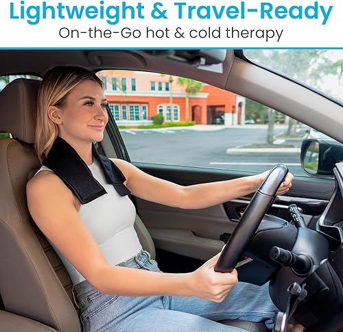 Miniatura 8 de Arctic Flex Gel de envoltura de hielo para el cuello, reutilizable, caliente y frío, bolsa de hielo cervical para cuello, hombros, alivio del dolor