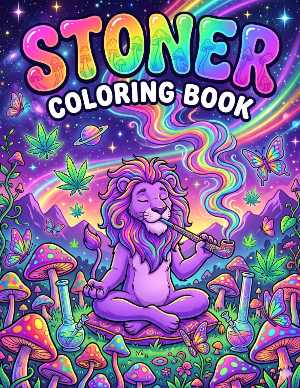 Stoner Coloring Book: Funny & Trippy Stress Relief Coloring Book | Relaxing, Chill Vibes, Mindfulness Art
