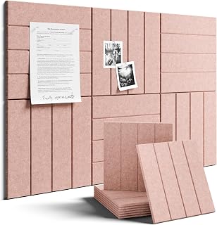 Fluxynara Felt Bulletin Board & Cork Board Alternative, Pink