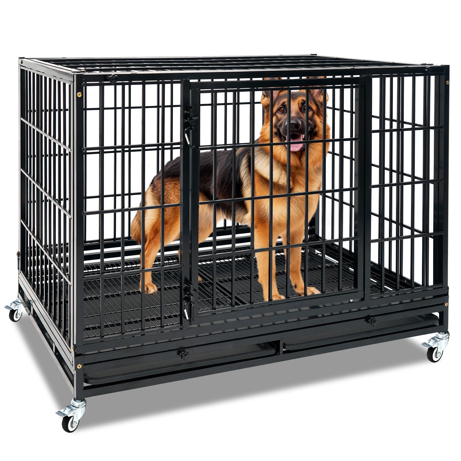 Chillbonmaykisin 47 Inch Heavy Duty Dog Crate