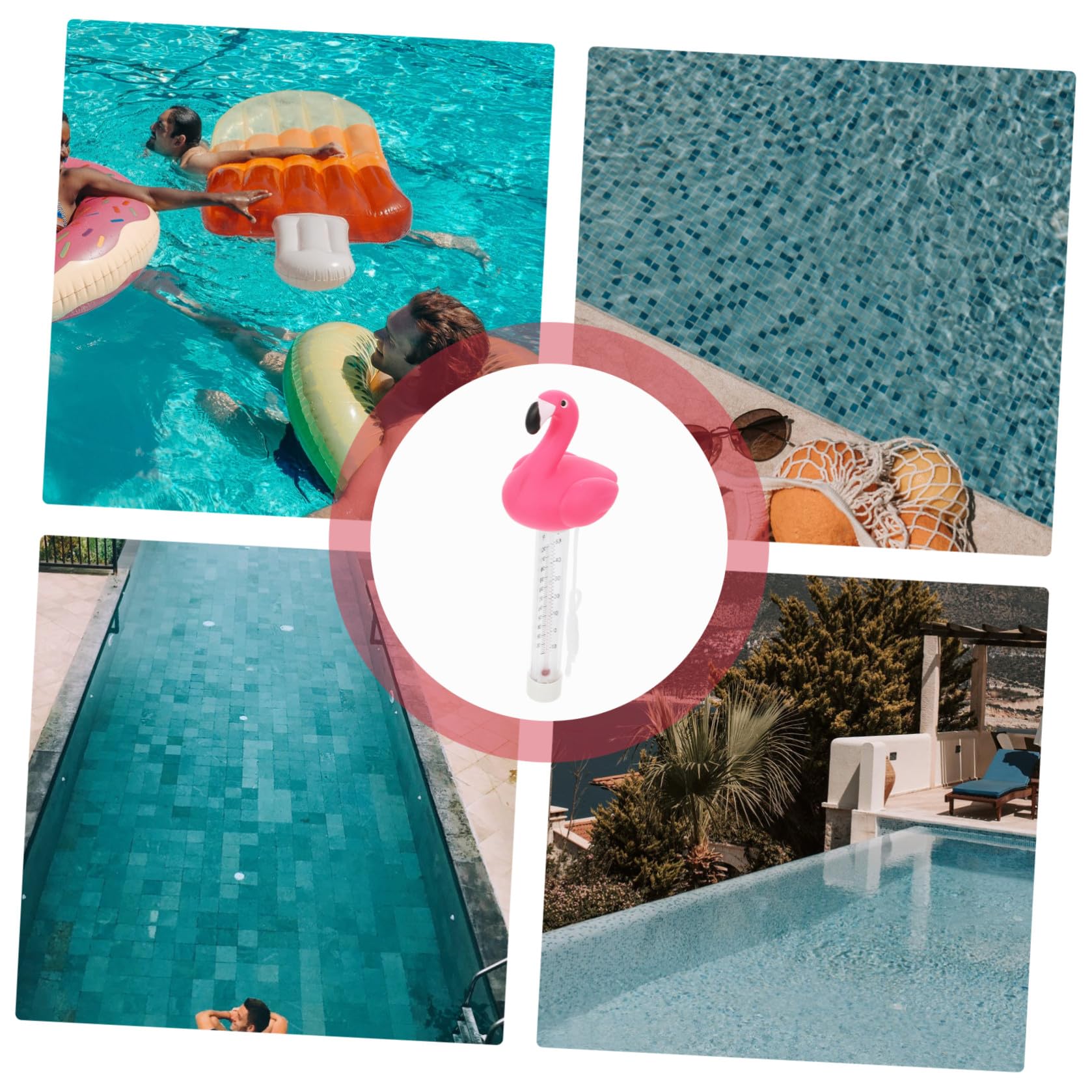 Yardwe 3 Pezzi Termometro Temperatura Acqua Vasche Galleggianti Piscina Animali Laghetto Fornitura Animali Rosy