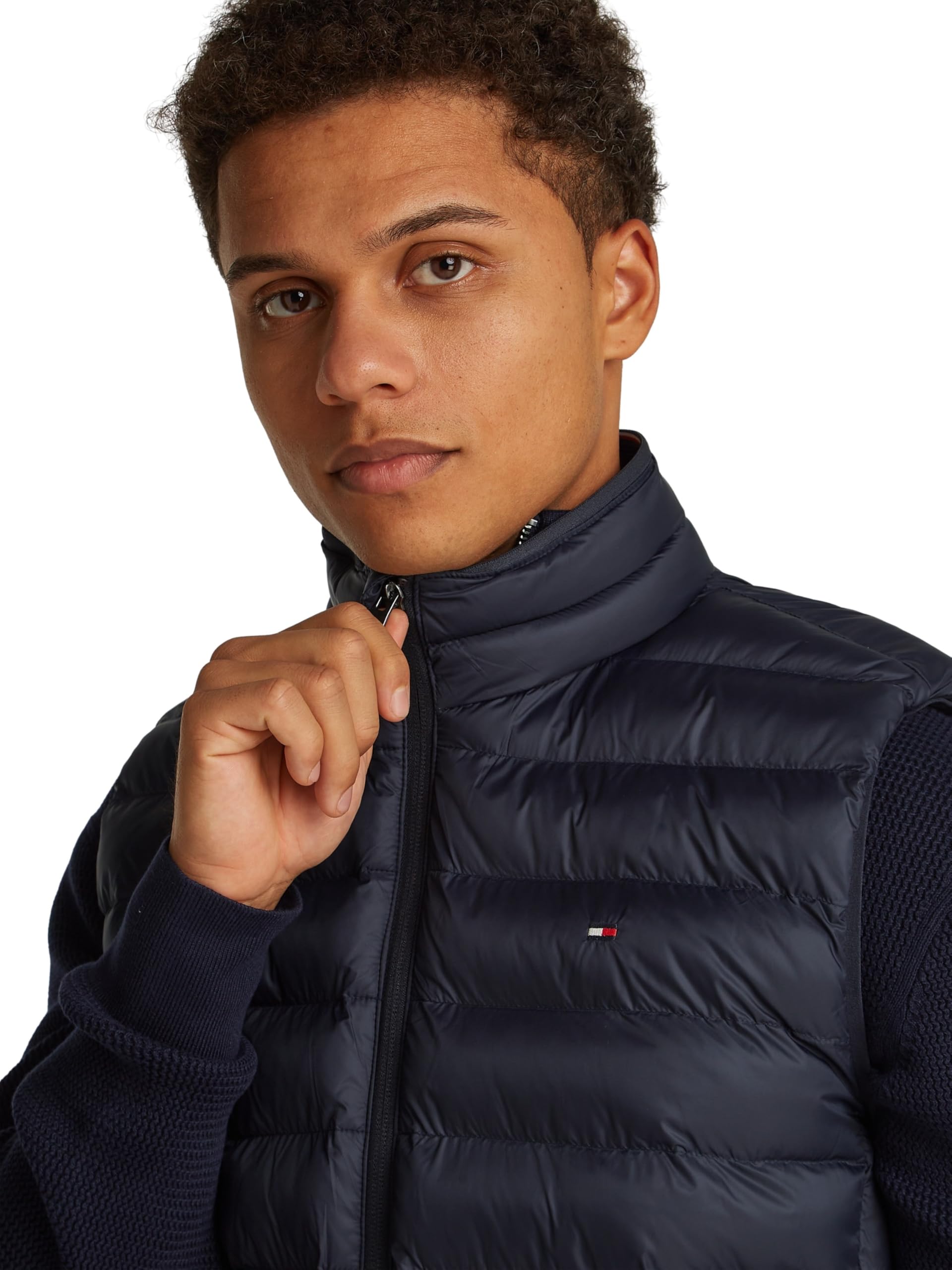 Tommy Hilfiger Veste sans Manches Homme Packable Recycled Vest Col Montant