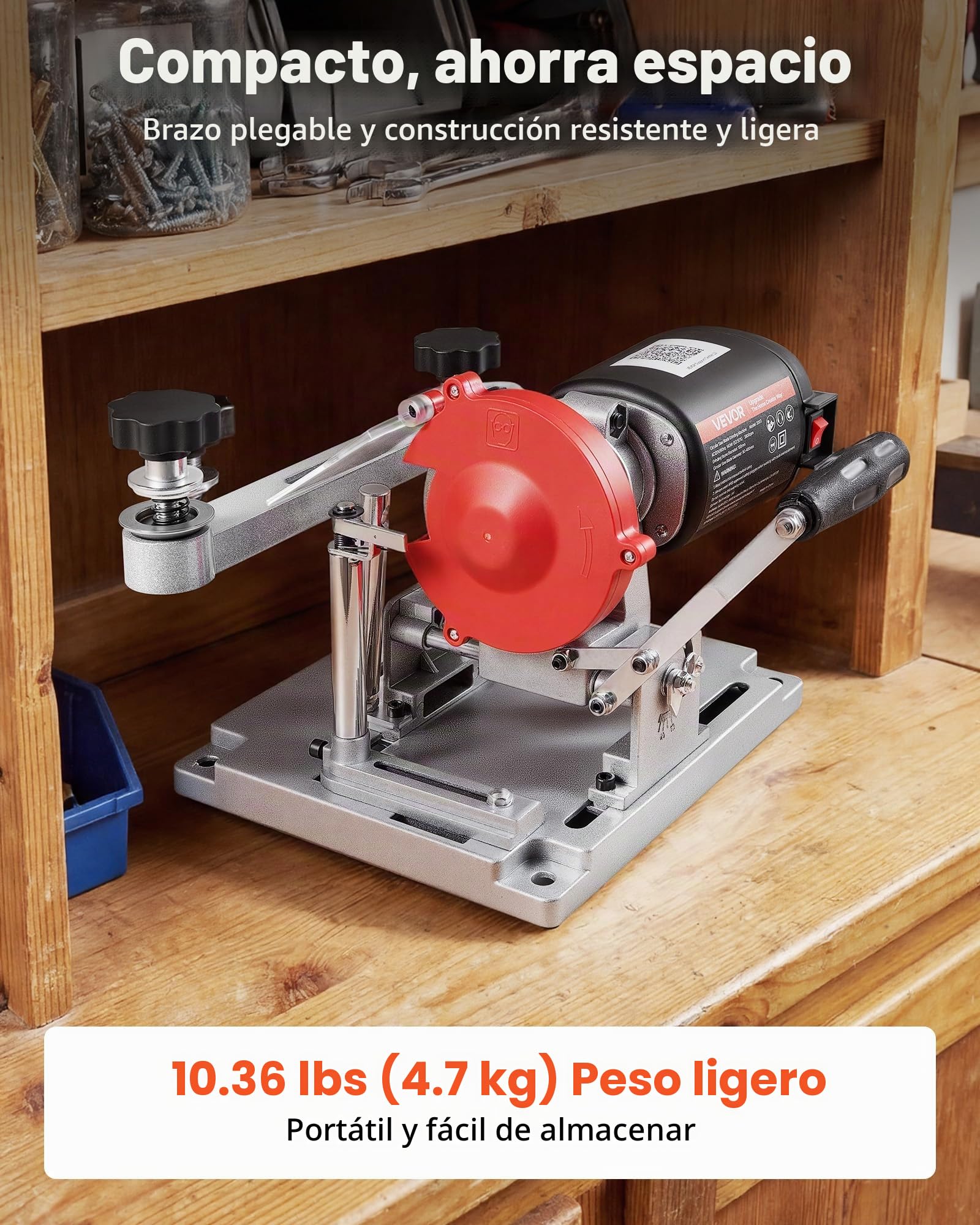 VEVOR Afiladora de Discos de Sierra Circular 140 W 5700 RPM, Afilador de Hojas de Sierra Circular para Hojas de 90 a 400 mm con Muela de Diamante y Cerámica Ajuste para Taller Carpintería y Bricolaje
