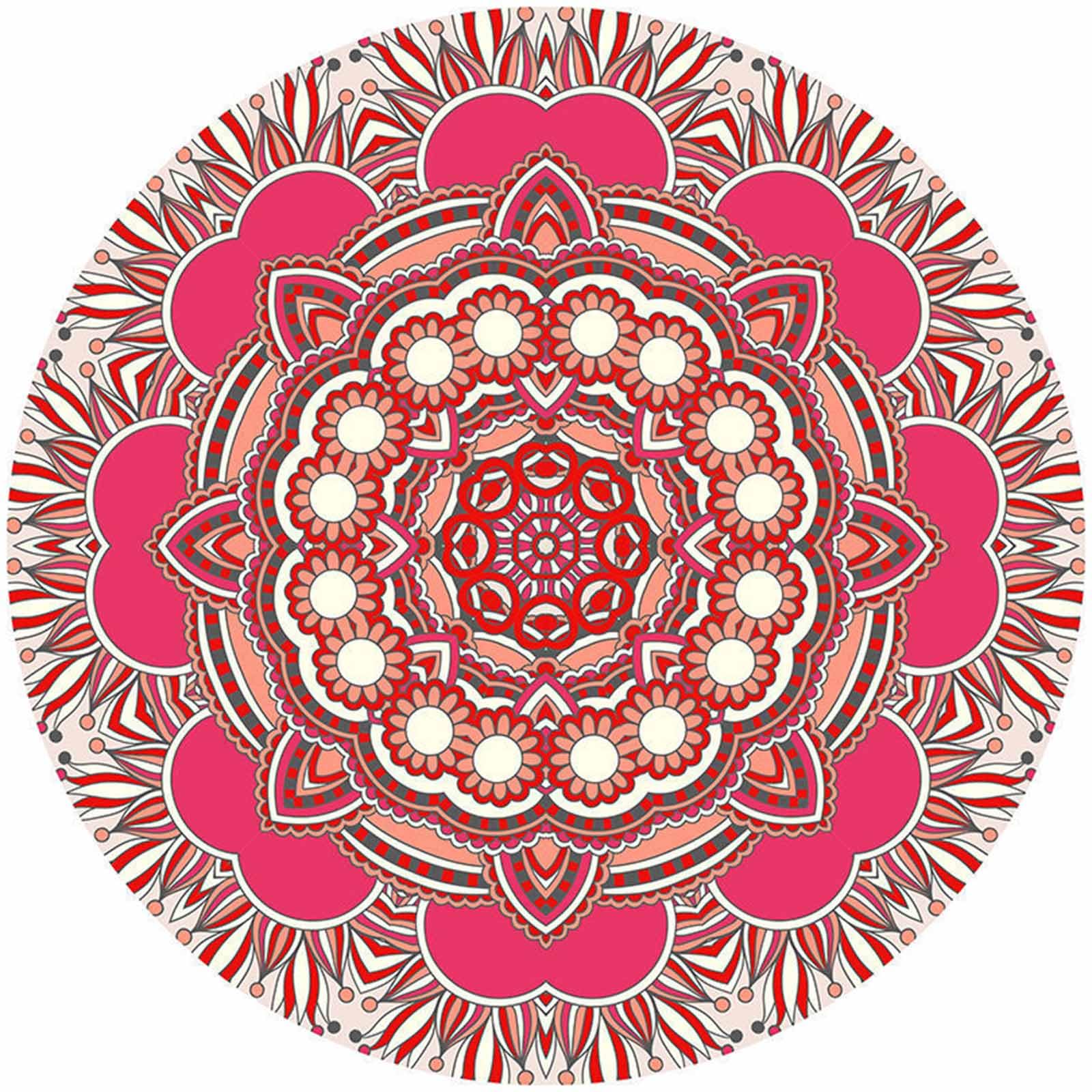 Tapis de Salon Classique Rouge crème 60cm 80cm 100cm 120cm 140cm 160cm 180cm 200cm Petit Tapis Extra Large pour Chambre à Coucher Chaise d'ordinateur