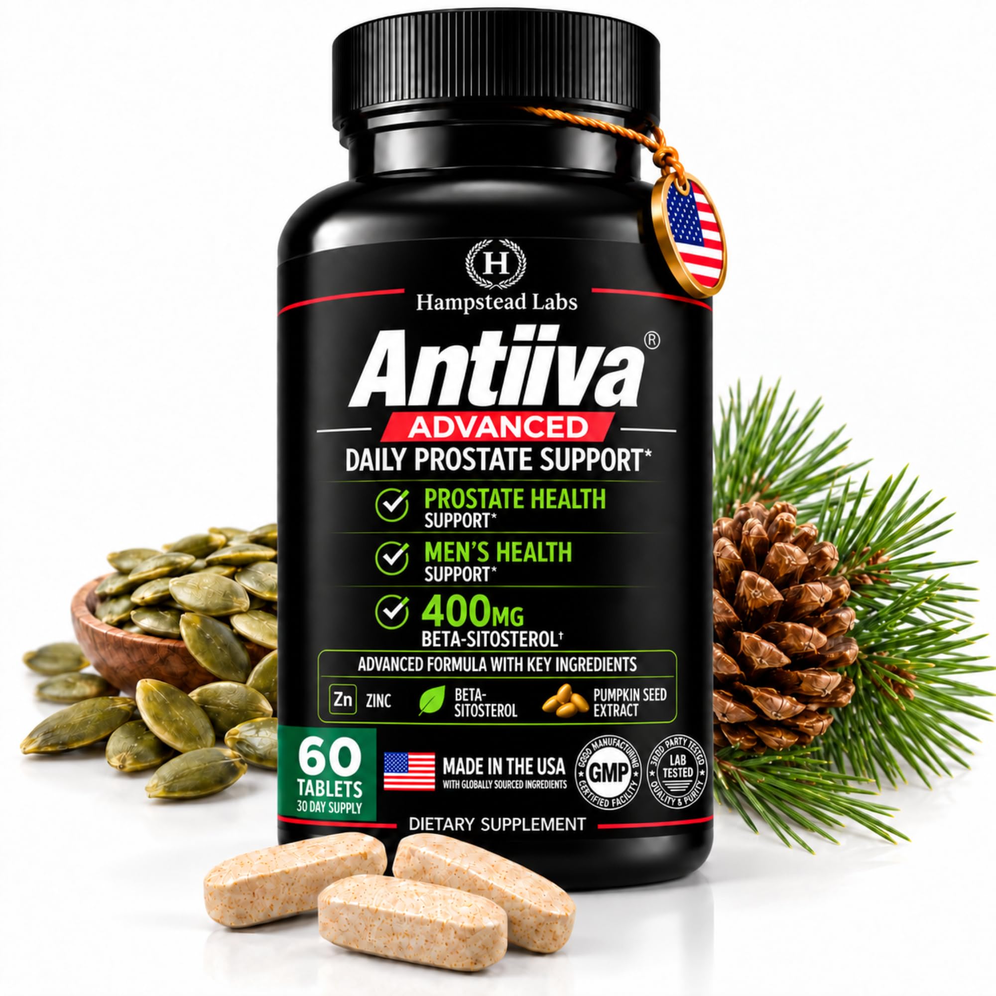Advanced Men Prostate Health Supplement for Bladder | Beta-Sitosterol 400MG