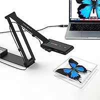 Vista 2 de VIISAN VZ4 Cámara de documentos USB de 16 MP y cámara web 4K con modo dual HDMI/USB, zoom digital 16X, tamaño de captura A3, micrófono y LED