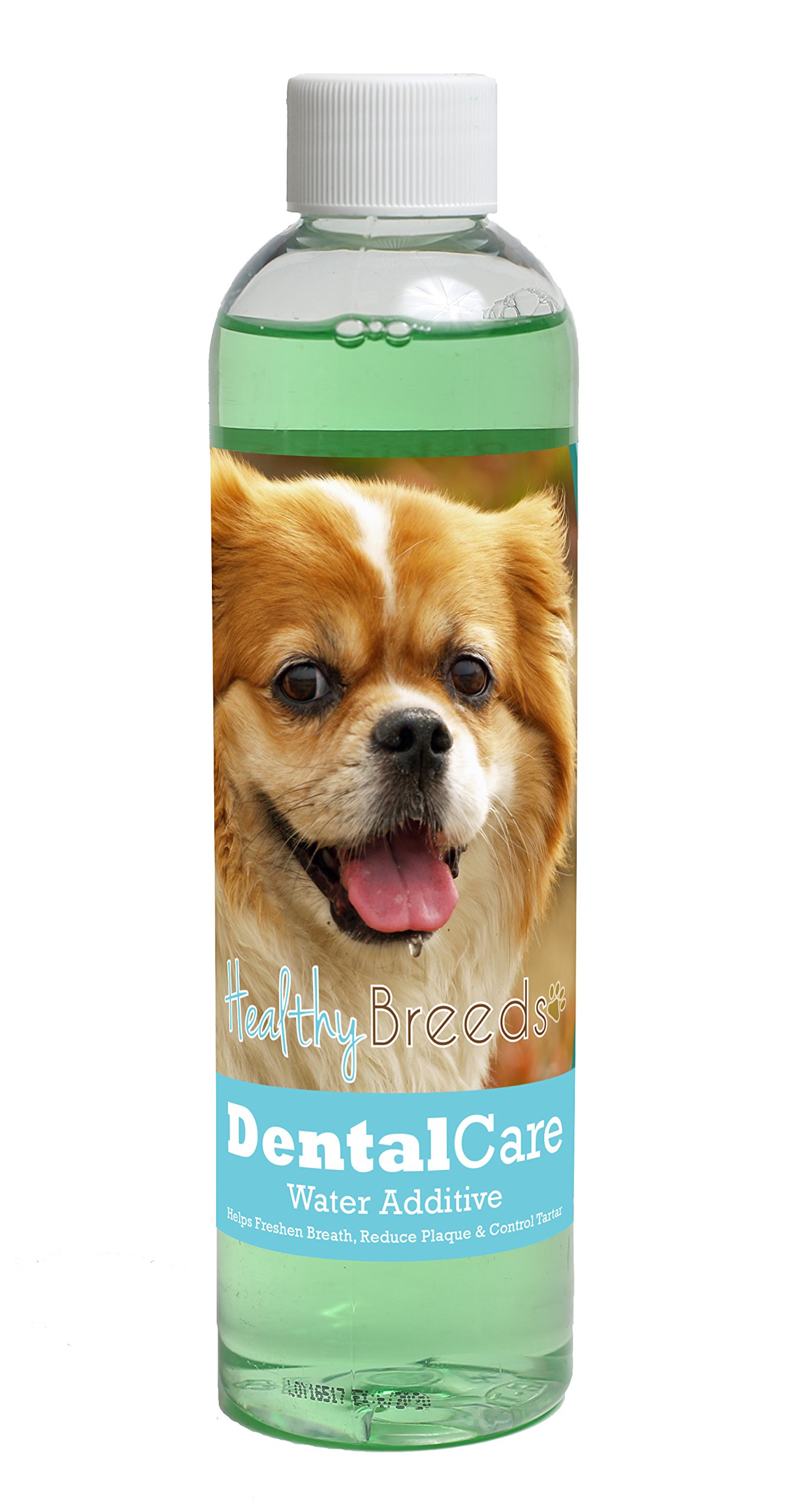 Healthy Breeds Dog Dental Care Water Additive for Tibetan Spaniel - Helps Freshen Breath, Reduce Plaque &amp; Control Tartar - Mint Flavor - 8 oz