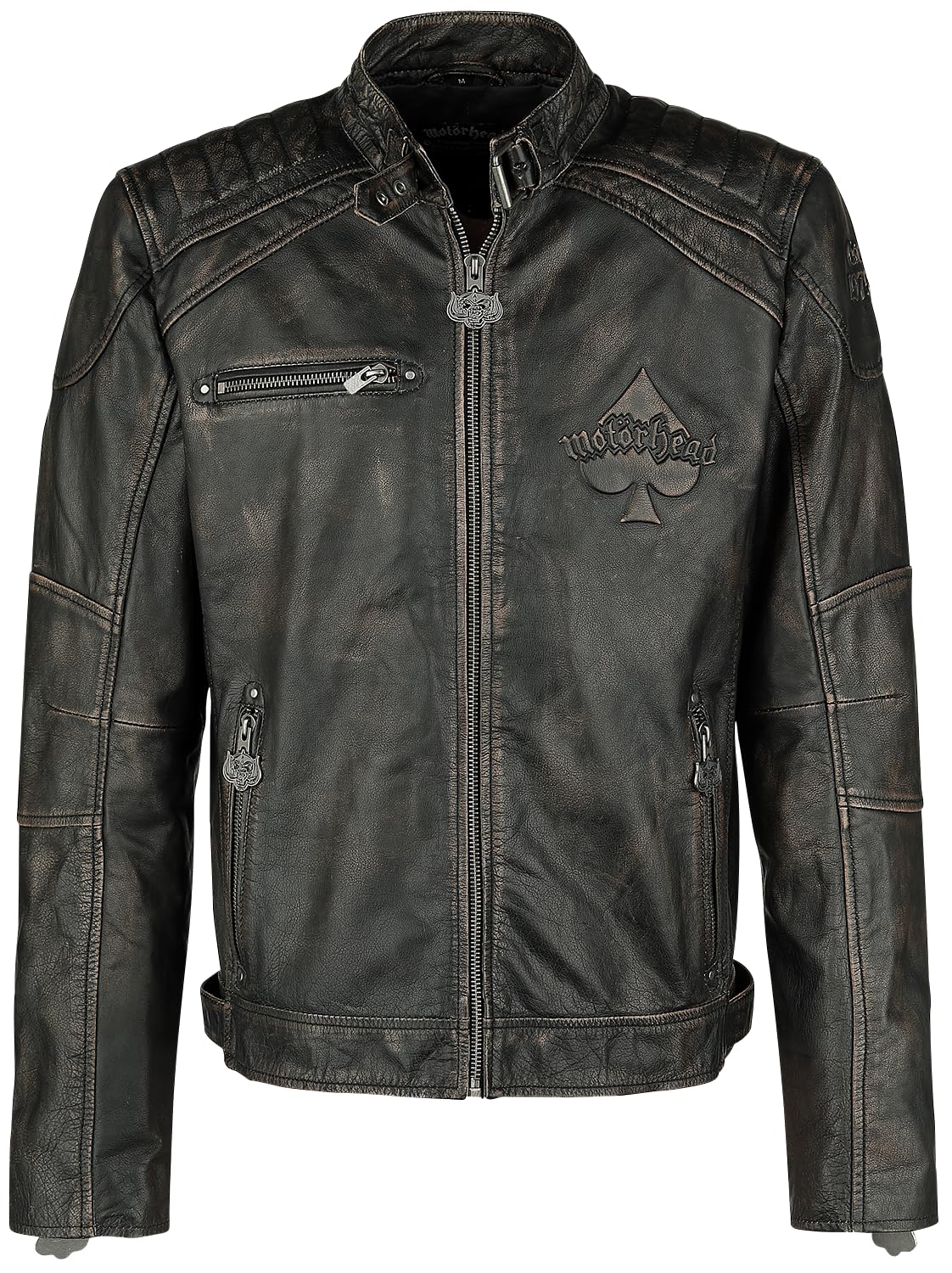 Motörhead England Männer Lederjacke schwarz M 100% Leder (Büffel) Band-Merch, Bands