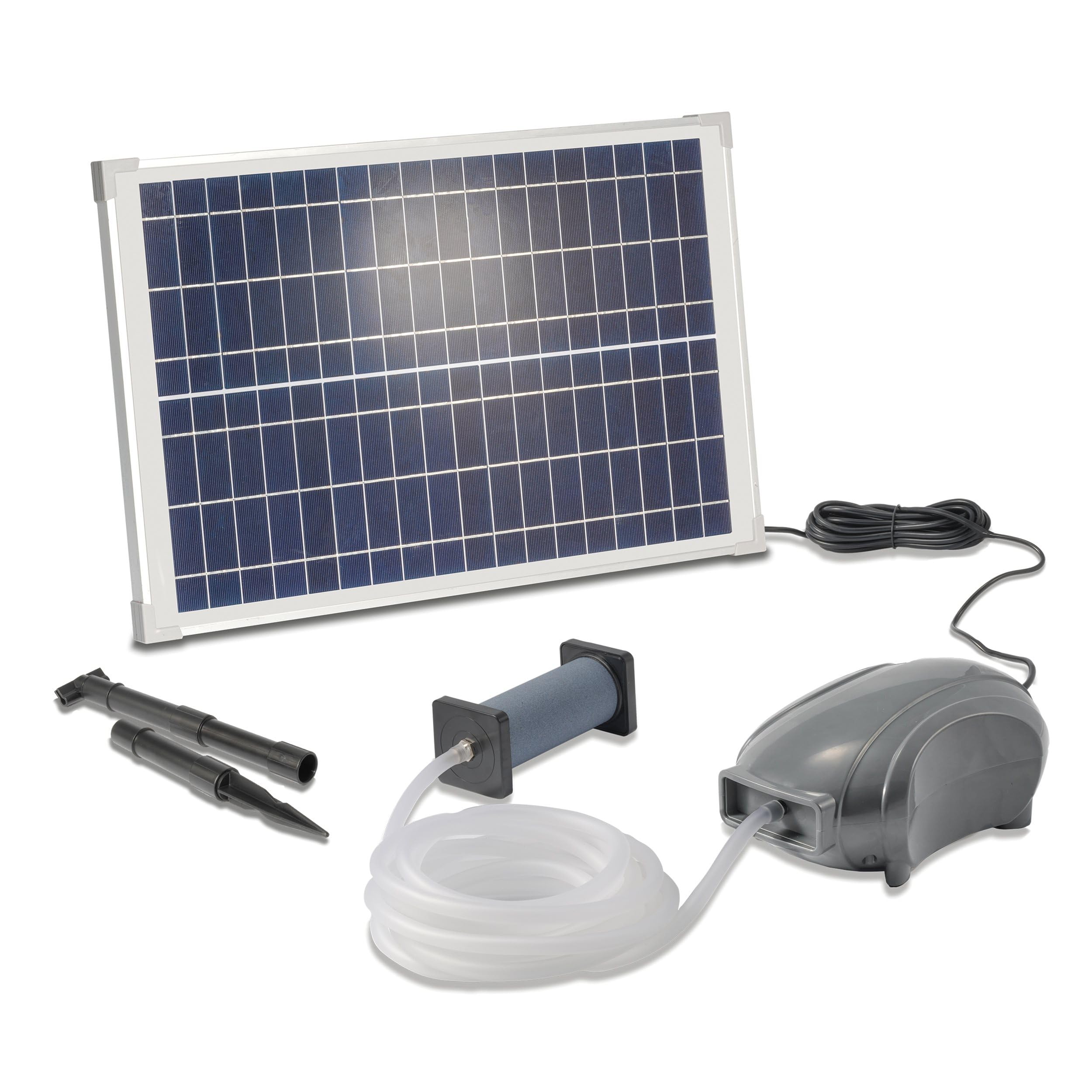 Solaire Aérateur pour Étang Powerstone Professional 25W 500 L/H 5m Tuyau Esotec 101897