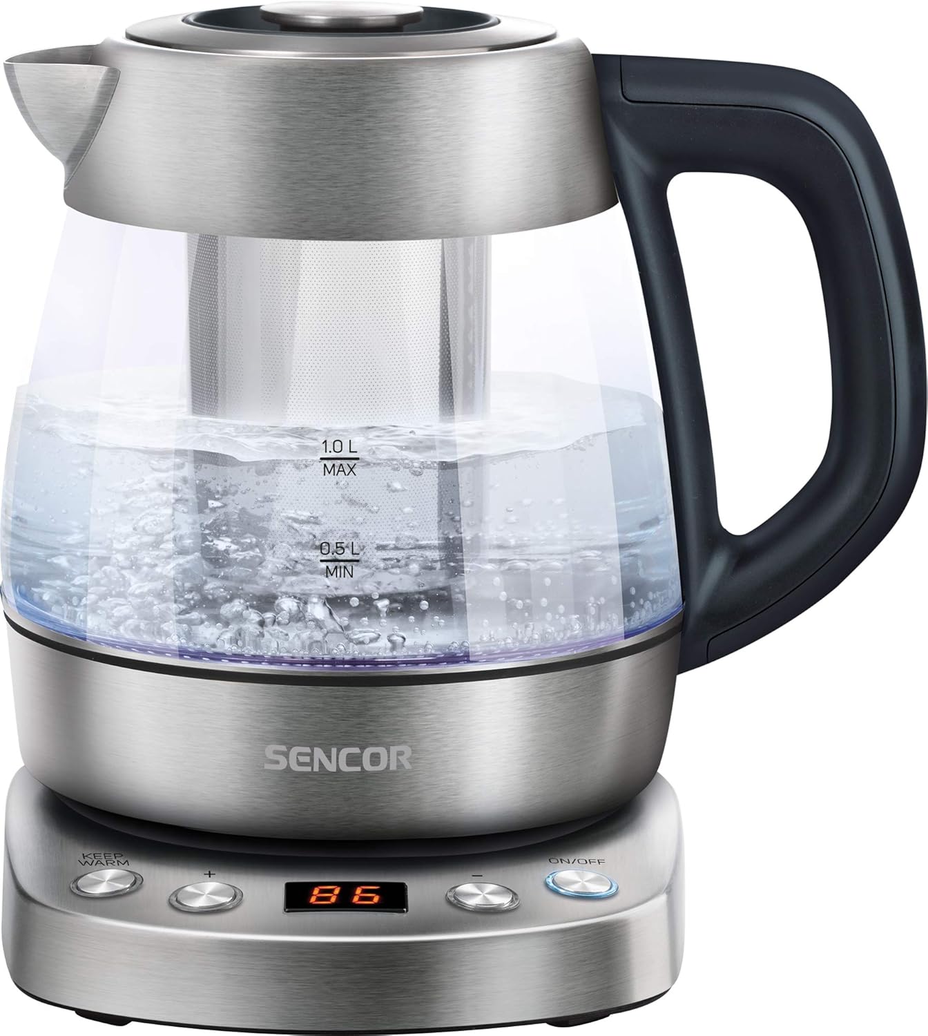 Sencor SWK 1080SS Glass Kettle with boiling water