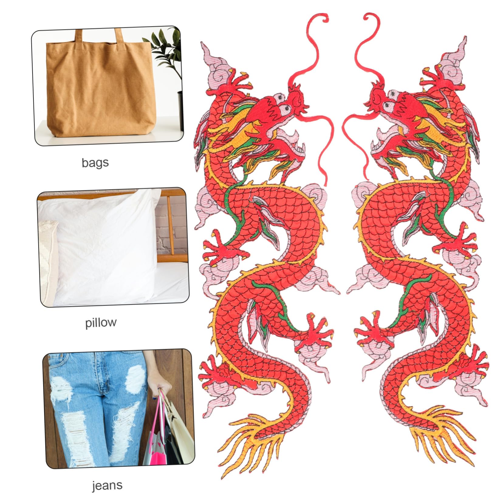 Operitacx 8pezzi Toppe Termoadesive Drago Di Pz Per Decorazioni e Riparazioni Abbigliamento Facili Da Applicare Su Giacche Shirt e Pantaloni Accessori Fai Da Te Per Amanti Del Ricamo
