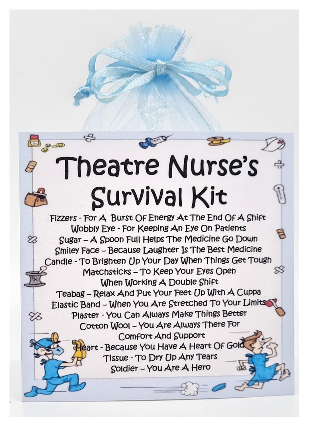 Theatre Nurse's Survival Kit Fun Novelty Gift & Greetings Card