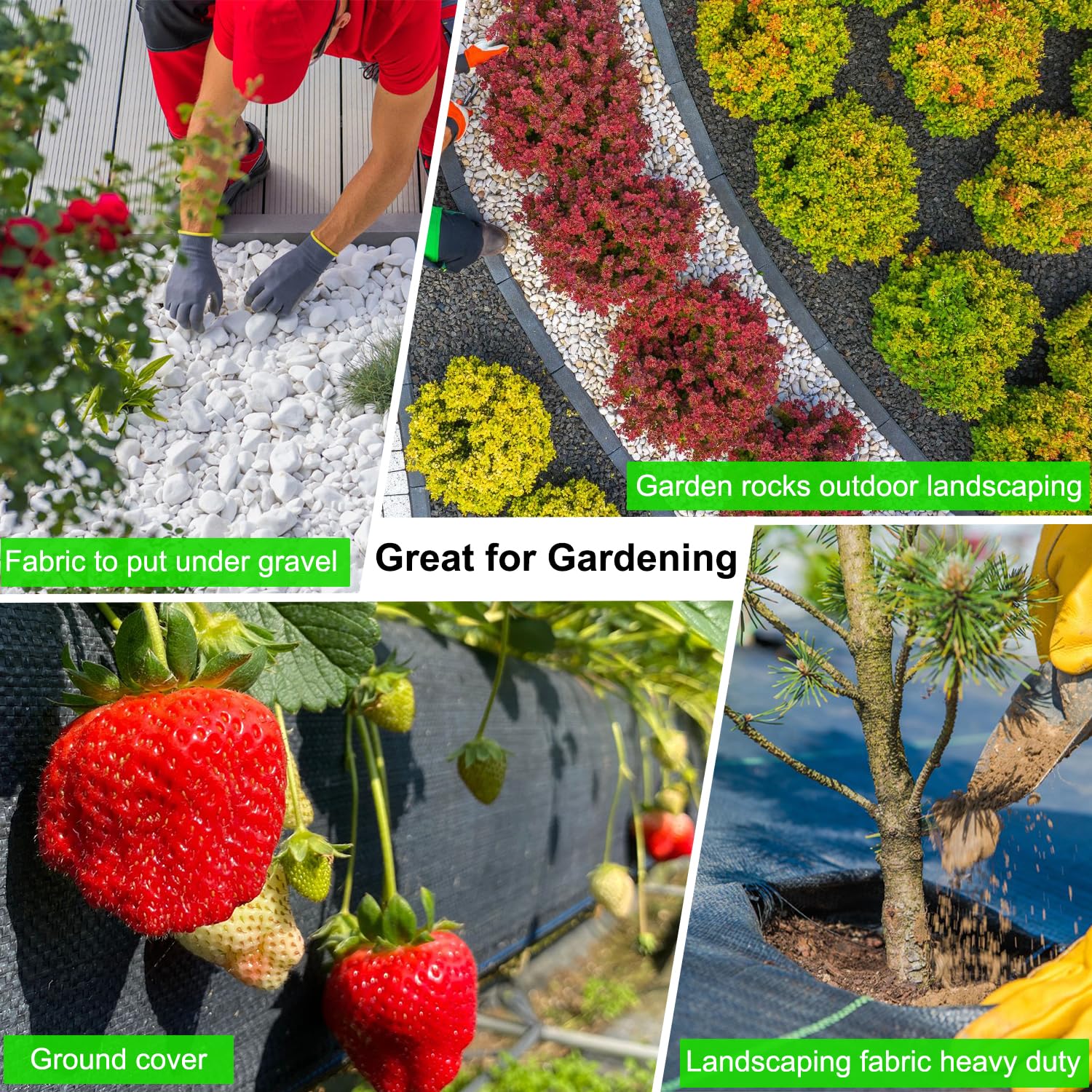 WAENLIR Toile De Protection Contre Les Mauvaises Herbes Robuste