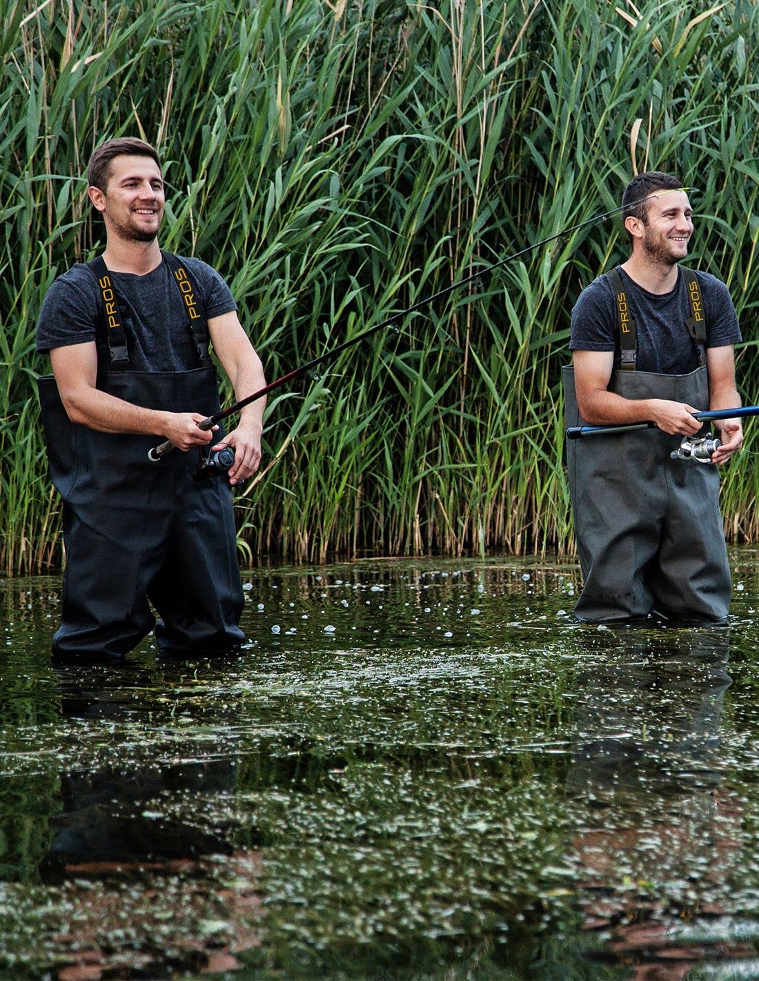 PROS Wathose wasserdichte Anglerhose Fischerhose