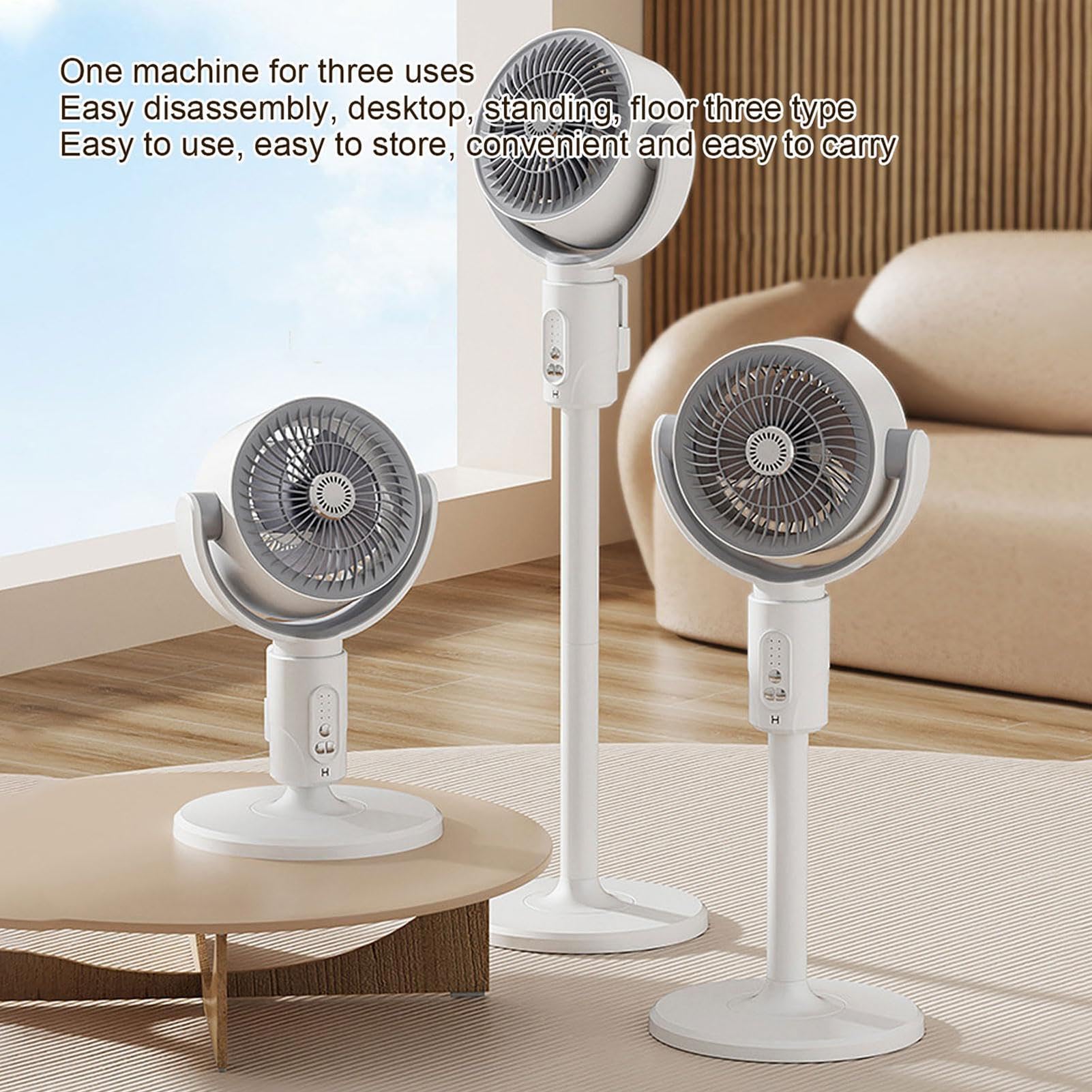 Ventilador de pedestal para dormitorio silencioso, altura ajustable,