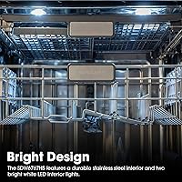 Vista 9 de Lavadora inteligente SHARP SDW6767HS. Funciona con Alexa. Incluye luces LED interiores, interior de acero inoxidable, secado con calor y asistencia