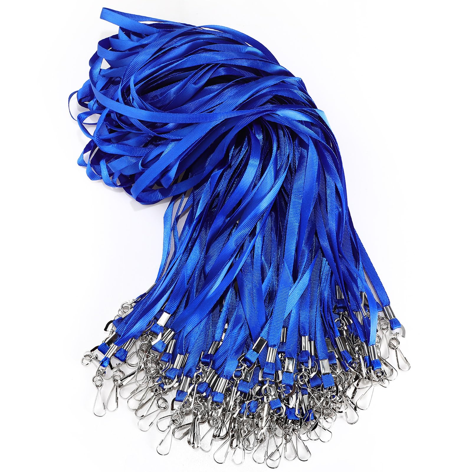 Epakh 200 Pcs Lanyards for ID Name Badge Holder Neck Lanyard Flat with Clips Neck Straps for Office School Nurse