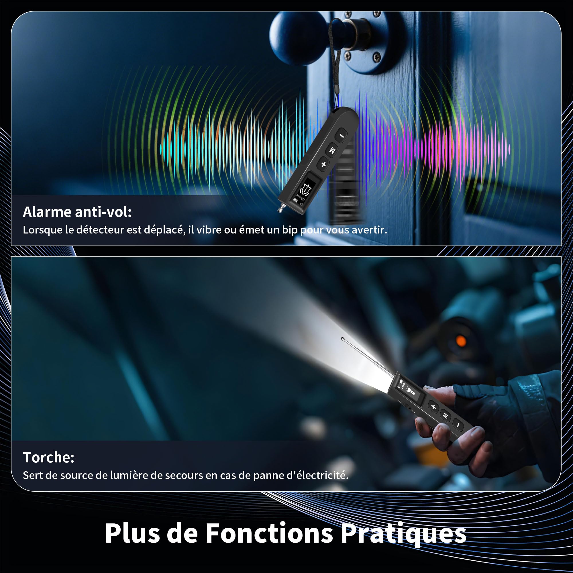 Détecteur de lit, détecteur RF, détecteur GPS, traceur, appareils auditifs, caméras sans fil pour hôtels, maisons, bureaux