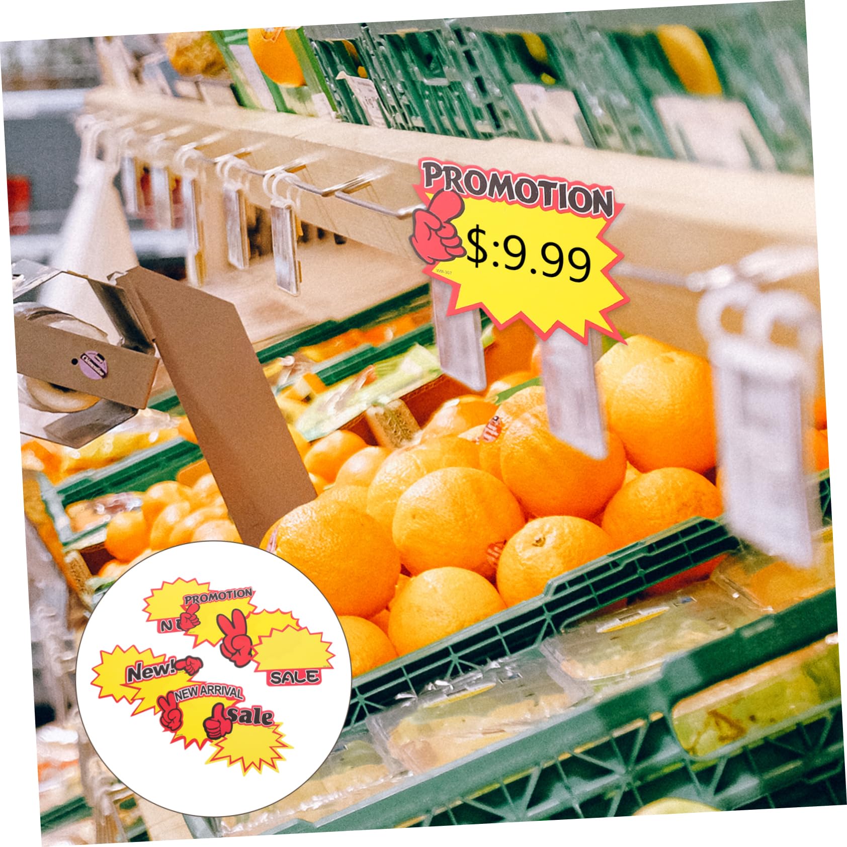 OSALADI 4 Sätze Leeres Stern -tag Platzende Papierschilder Supermarktschild Preisschilder Für Supermarkt Preisanzeige Zeichen Einzelhandelsschilder Kennzeichnungsetiketten 400 Stück * 4