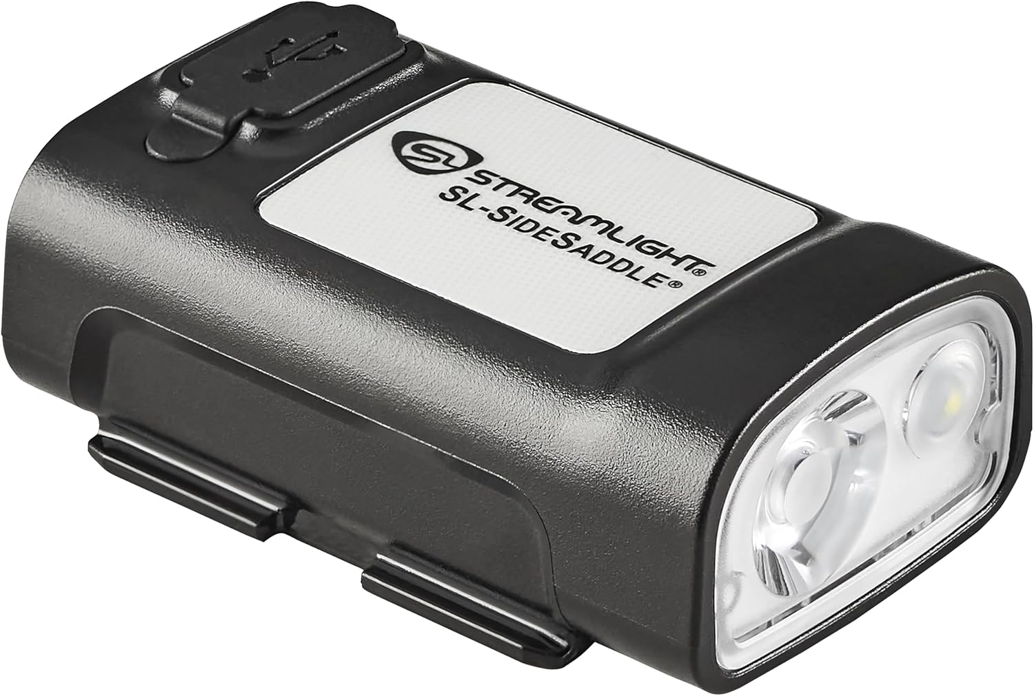 Streamlight 61621 SL-Sidesaddle 400-Lumen USB Rechargeable Hands-Free Universal Hard Hat, Helmet, and Headgear LED Light with Mount Kit, Rechargeable Battery, USB-C Cable, Black