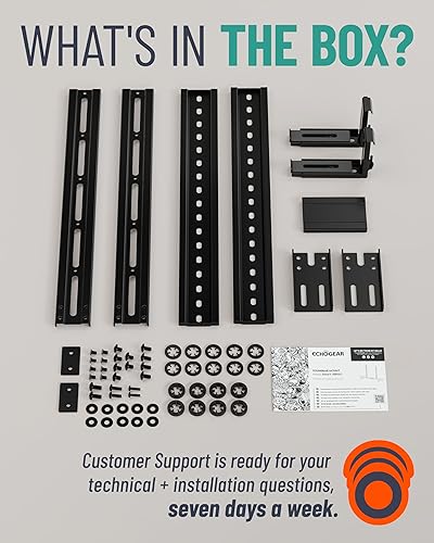 Miniatura 9 de ECHOGEAR Soporte de barra de sonido XL para altavoces de hasta 20 libras  Se fija a televisores de hasta 86 pulgadas o pernos de madera de 16 a 24