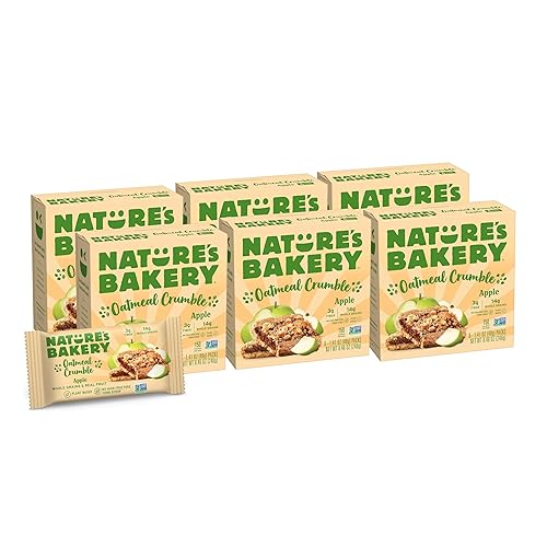 Miniatura 28 de Nature's Bakery Barritas de avena desmenuzada, fresa, fruta real, veganas, sin OMG, barra de desayuno, 1 caja con 6 barras, 6