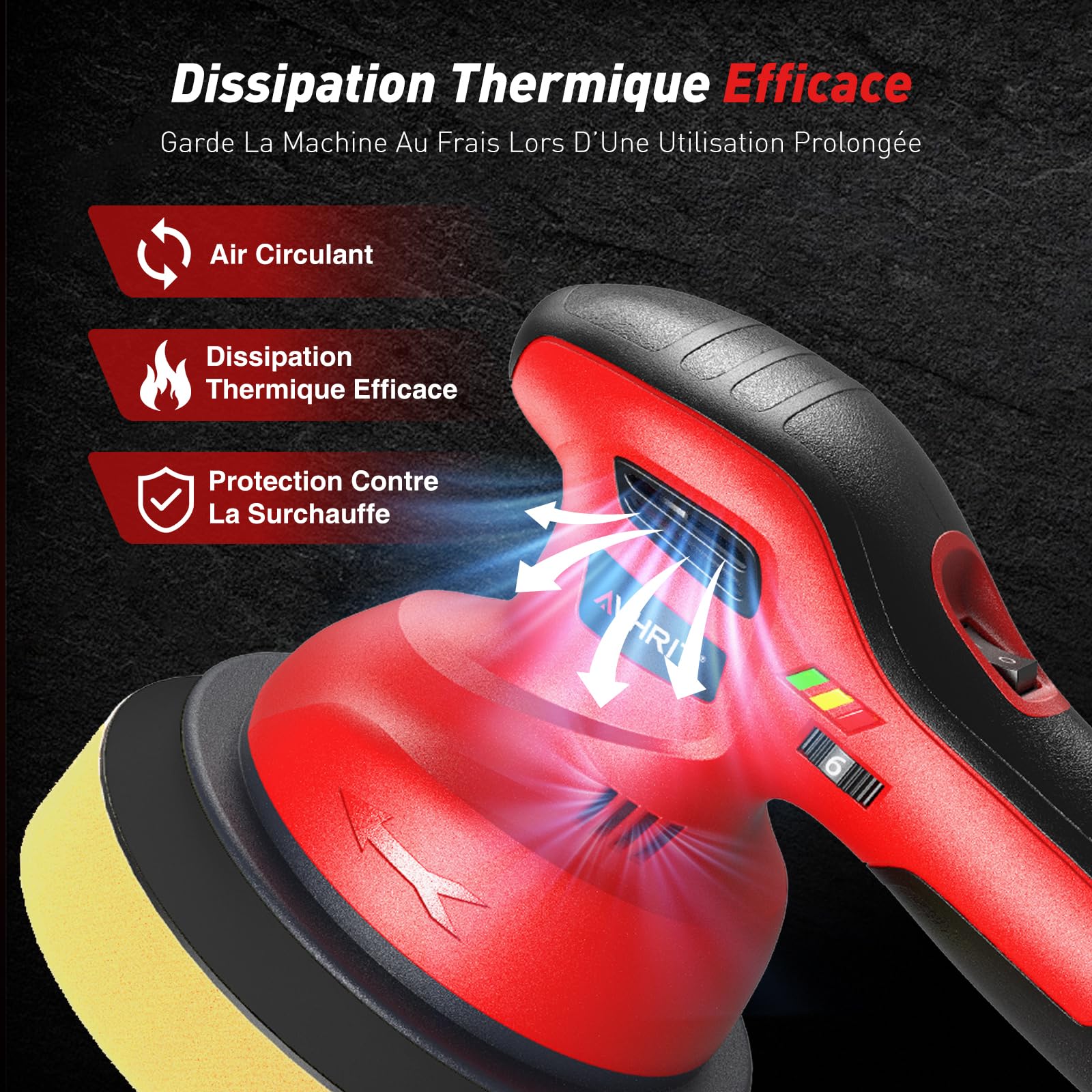 Polisseuse Voiture Sans Fil, Sac de Rangement, Detailing Automobile | Kit Polissage Voiture 13 Pièces, 2 batteries 2000 mAh, Orbitale 8 mm, Lustreuse Orbitale pour Cirage et Rénovation Automobile