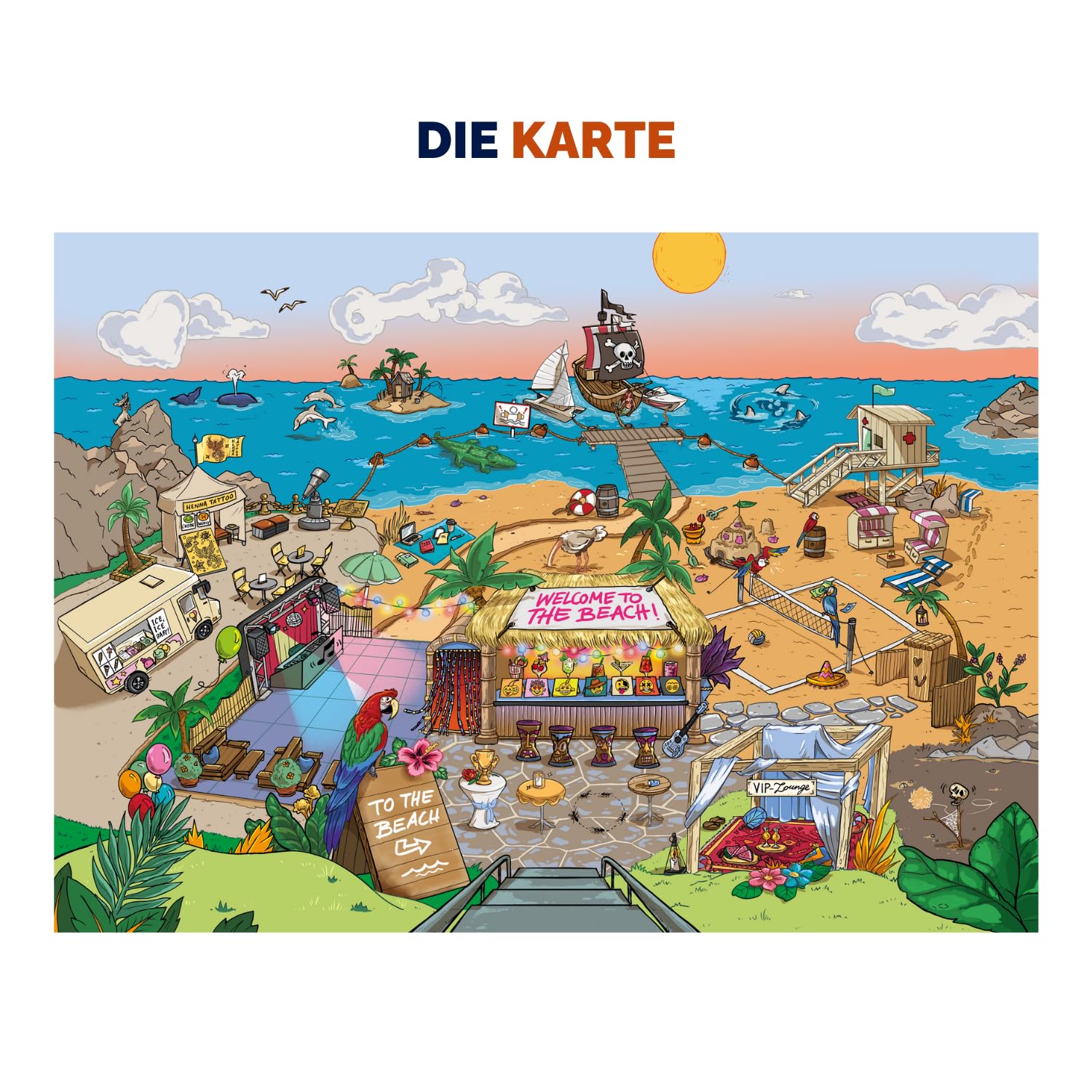 metaFox – Beach Bar Karte für Gruppen | Visuelle Coaching-Karte für Teamentwicklung, Reflexion & Kommunikation | Moderations-Tool für Coaching, Führung & Organisationsentwicklung