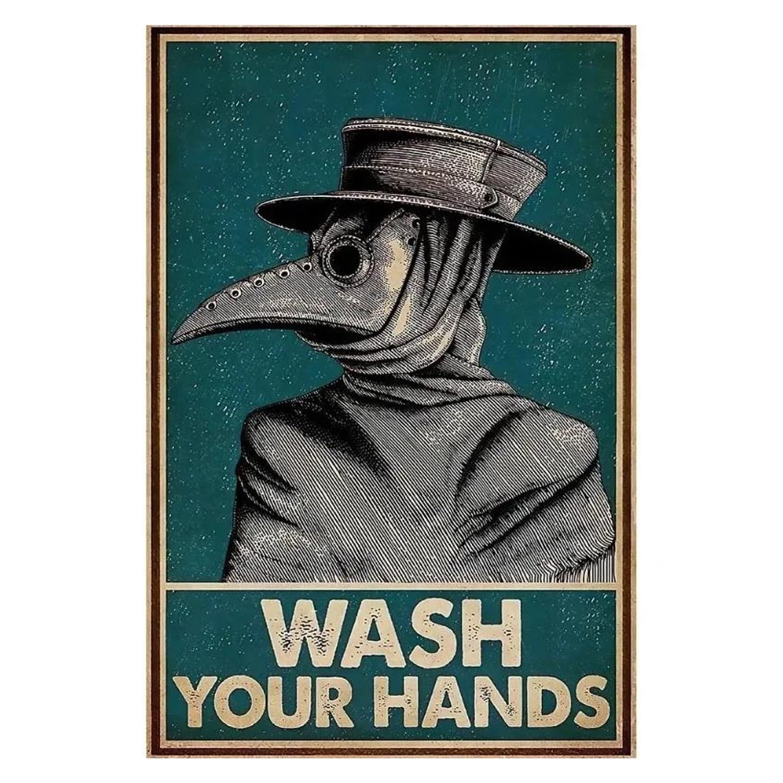 Impression grenouille pigeon chat affiche salle de bain 50x70