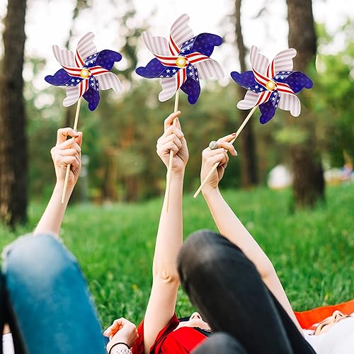 Miniatura 25 de Paquete de 10 molinillos reflectantes para patio y jardín, molinos de viento para exteriores, molinos de viento brillantes para decoración de Oro